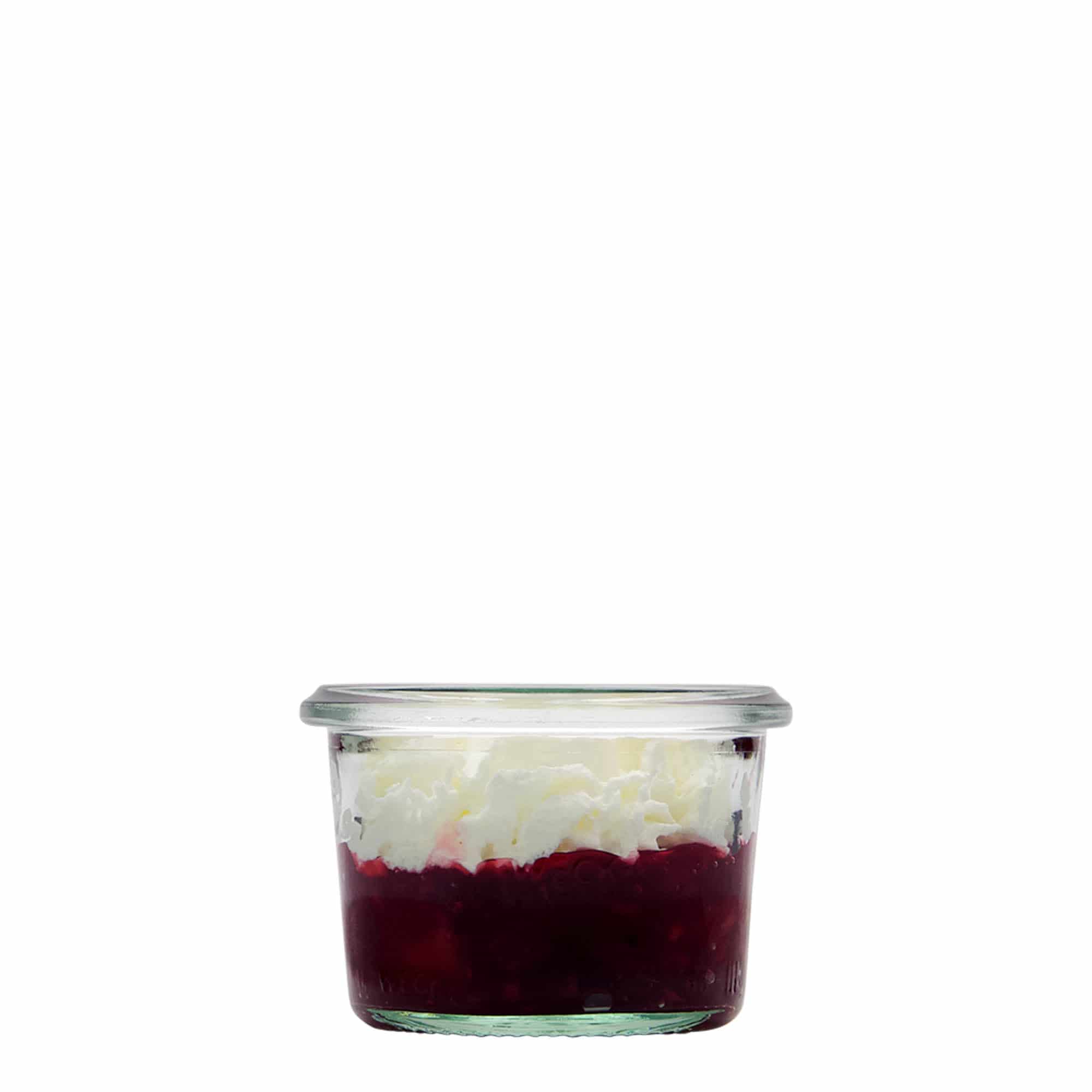 80 мл буркан WECK с обръщащ се капак, отвор: кръгъл ръб