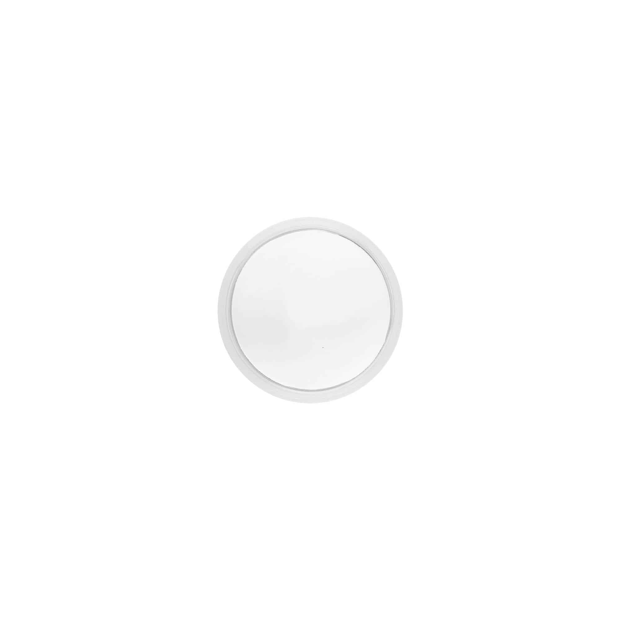 Винтова капачка „Clear/Platin Edition“, PP пластмаса, бяла, за затваряне: 40/2P