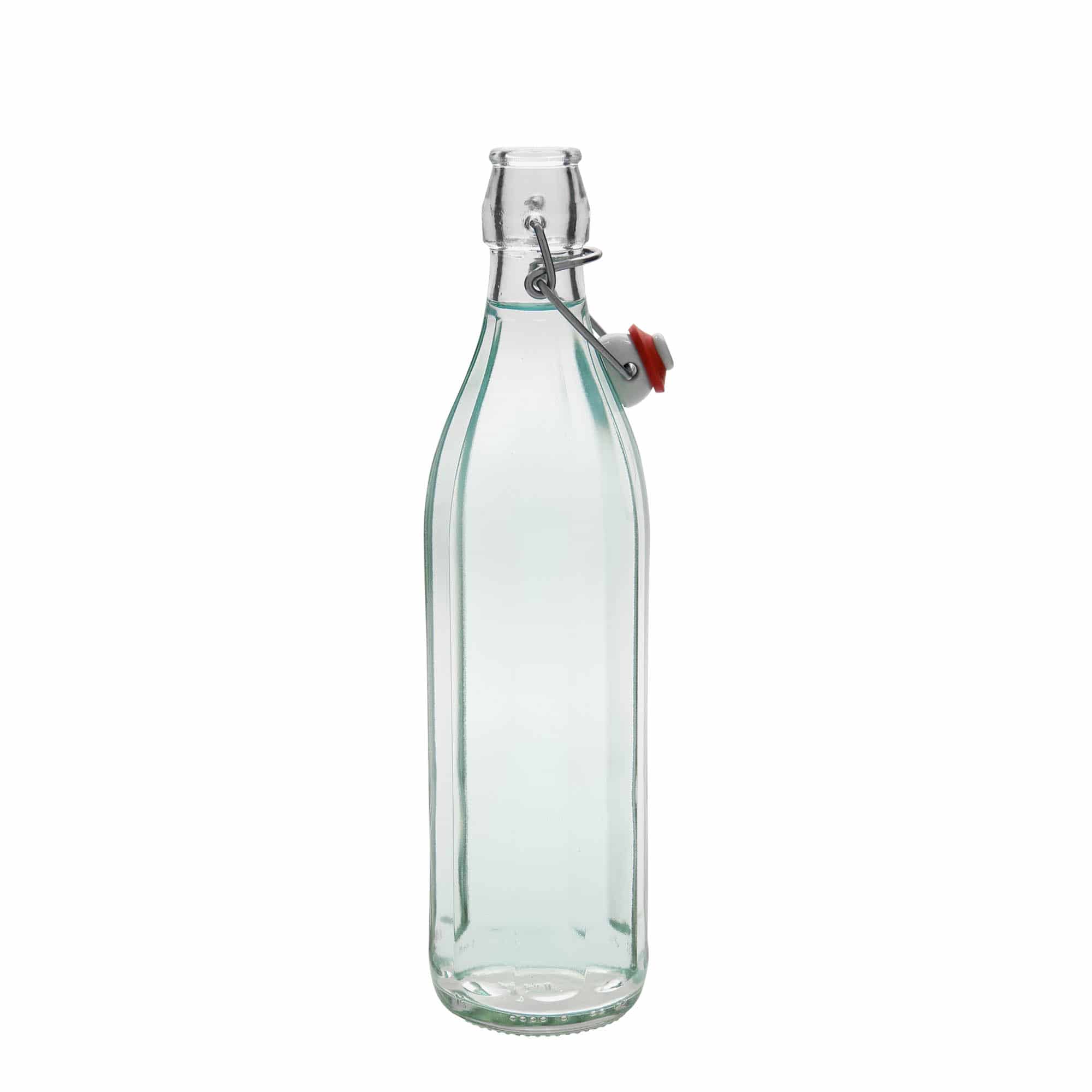 750 ml стъклена бутилка „Bravo“, десетоъгълна, затваряне: тапа с клипс