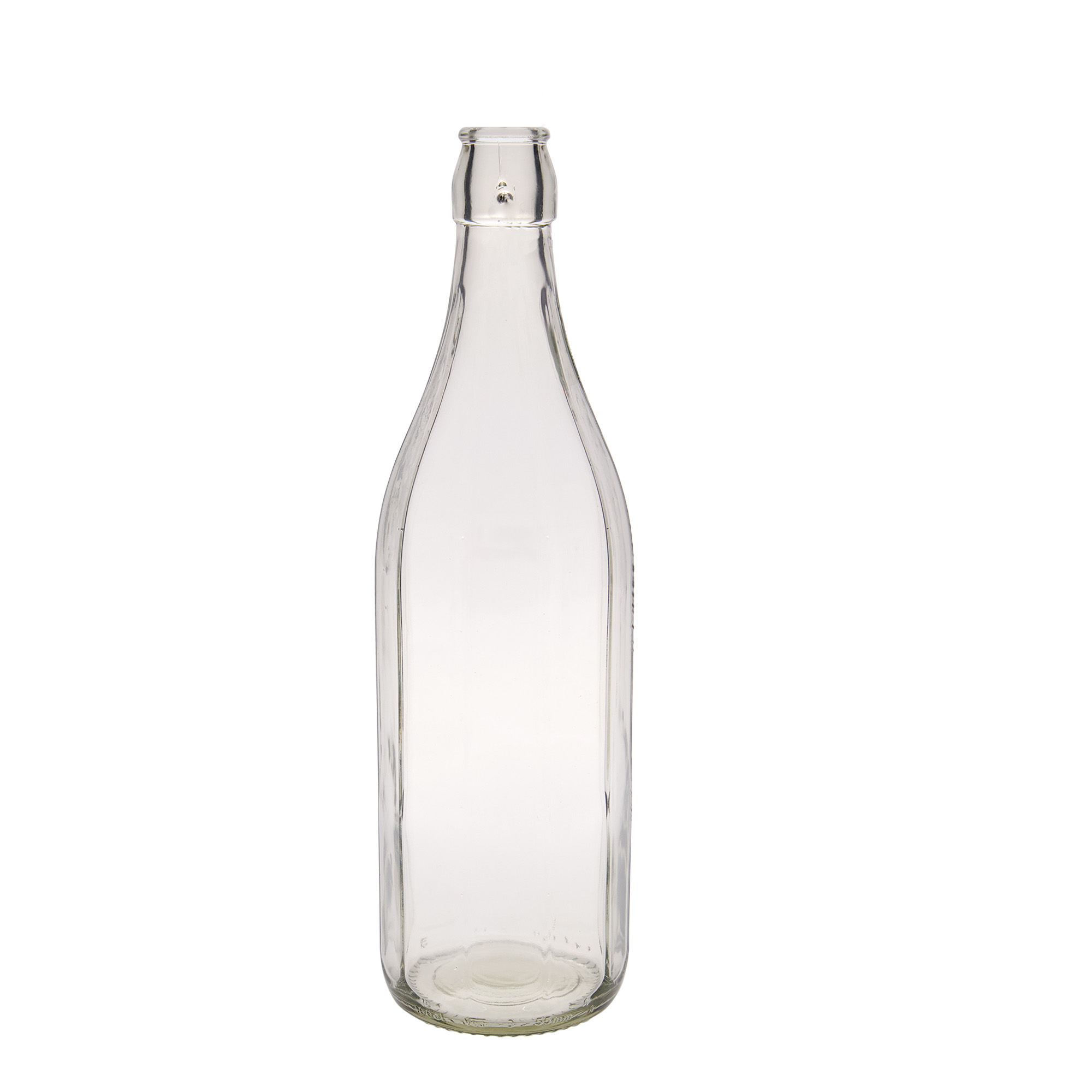1.000 ml стъклена бутилка 'Bravo' #, десетостенна, отвор: затваряне с щипка 1.000 ml стъклена бутилка 'Bravo' #, десетостенна, отвор: затваряне с щипка
