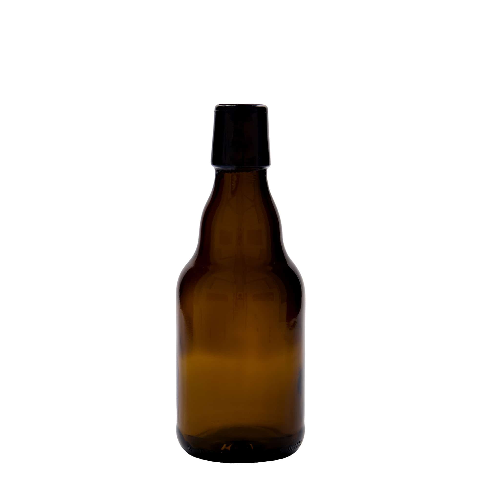 330 ml бутилка за бира „Steinie“, стъклена, кафява, затваряне: тапа с клипс 330 ml бутилка за бира „Steinie“, стъклена, кафява, затваряне: тапа с клипс