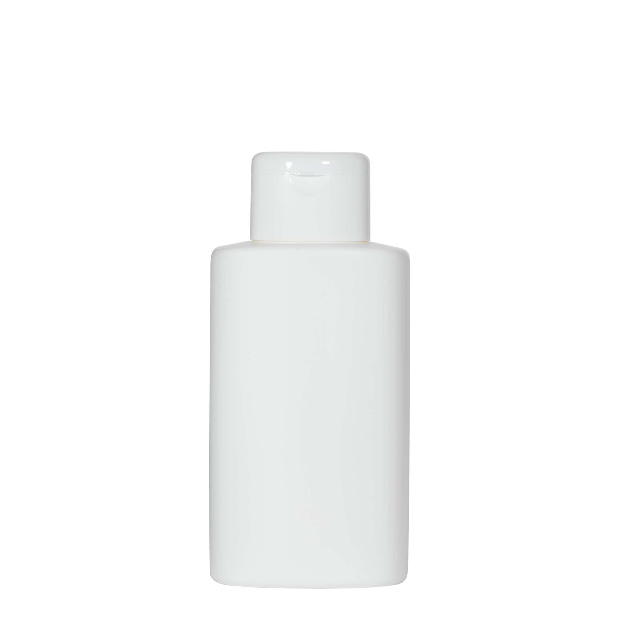 250 ml пластмасова бутилка „Indy“, овална, HDPE, бяла, затваряне: винтова капачка