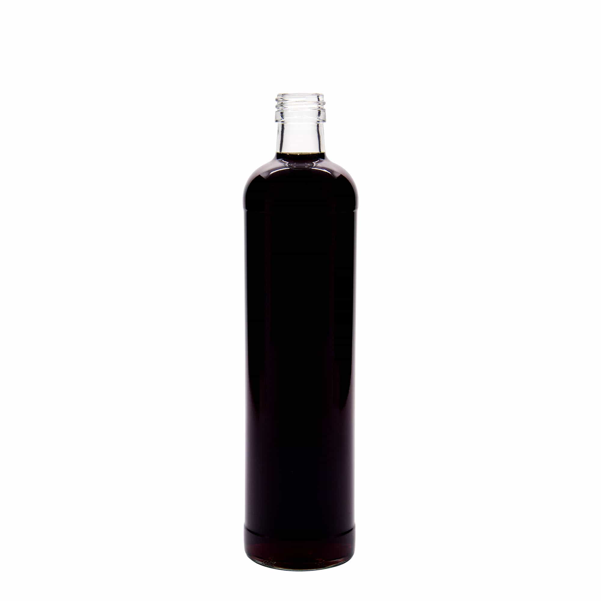 500 ml висока бутилка с късо гърло, стъклена, затваряне: капачка PP 28