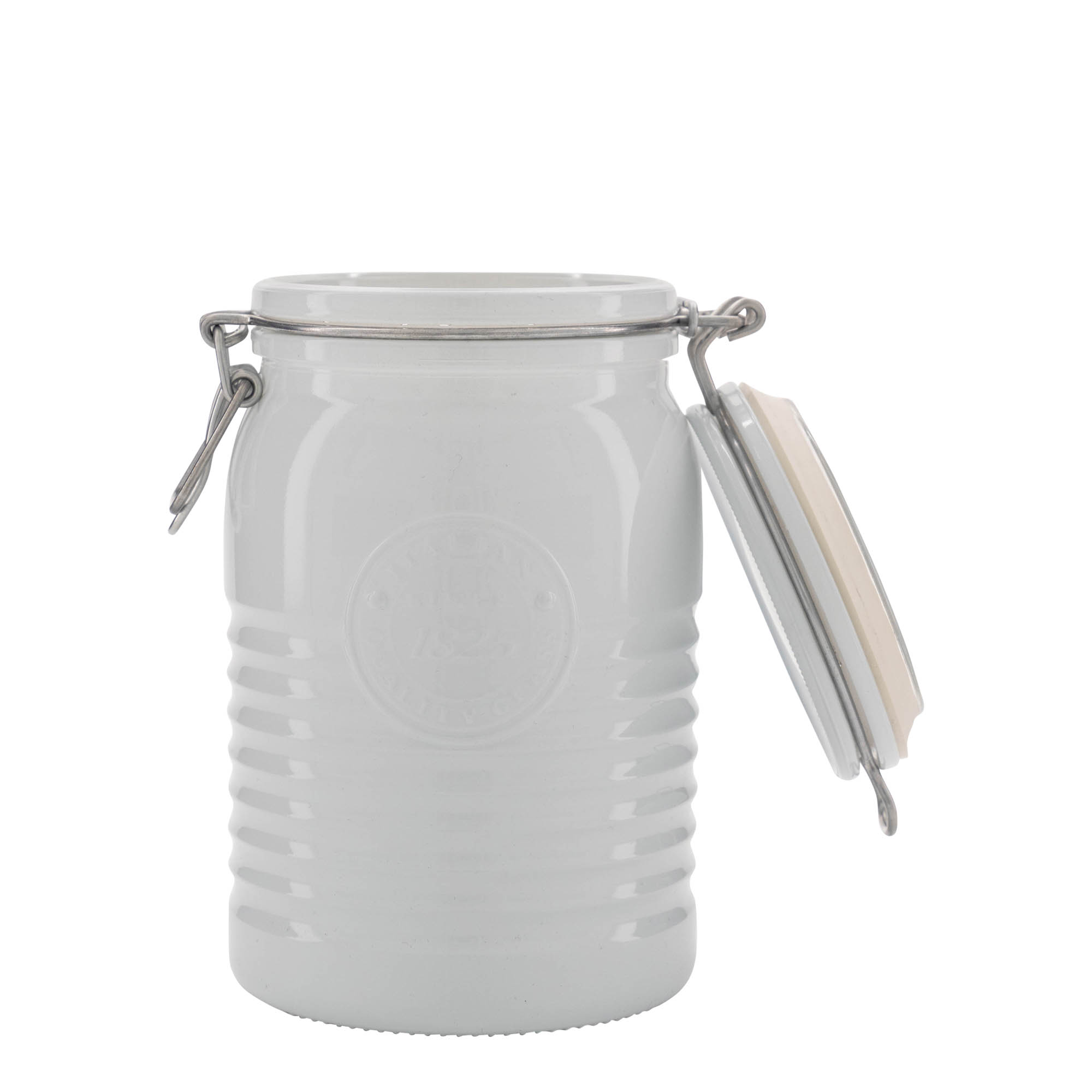 1000 ml буркан с клипс „Officina 1825“, бял, затваряне: капак с клипс