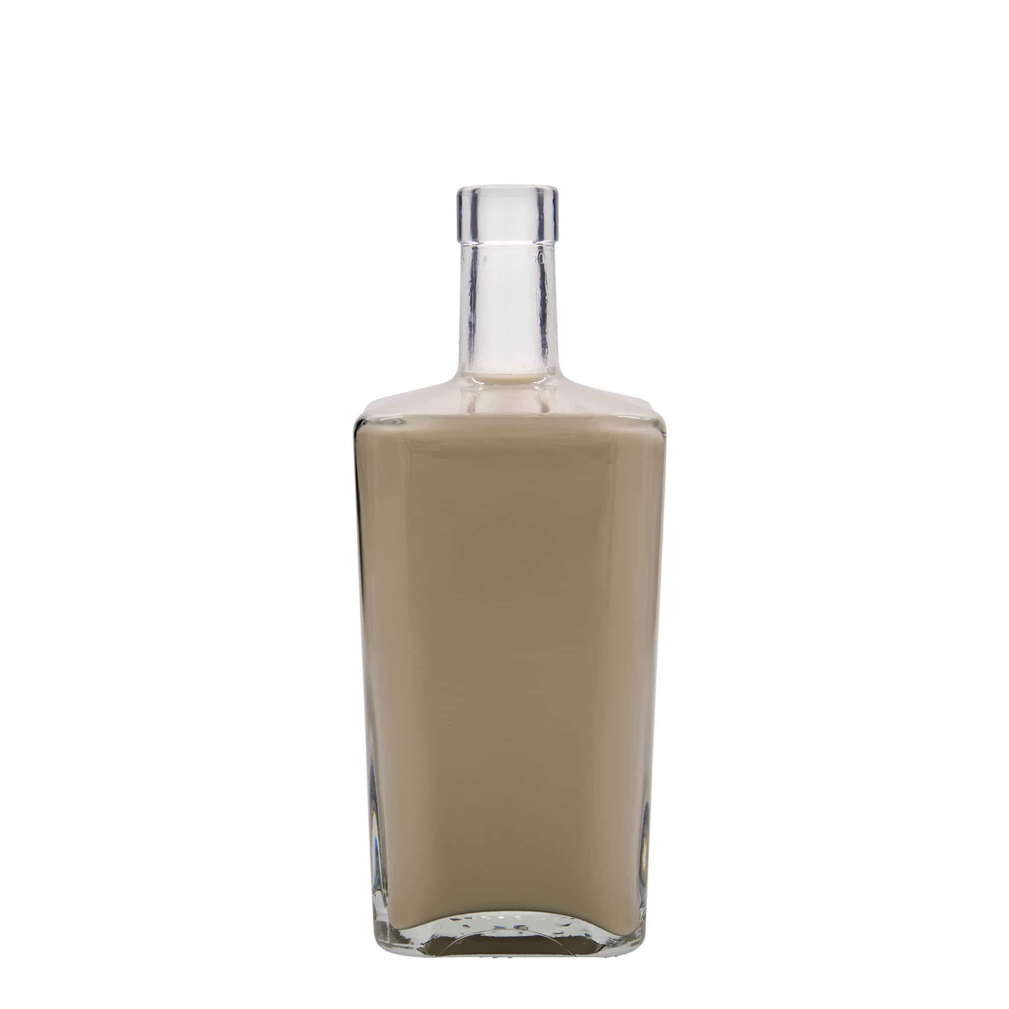 700 ml стъклена бутилка „Коледа“, квадратна, затваряне коркова тапа