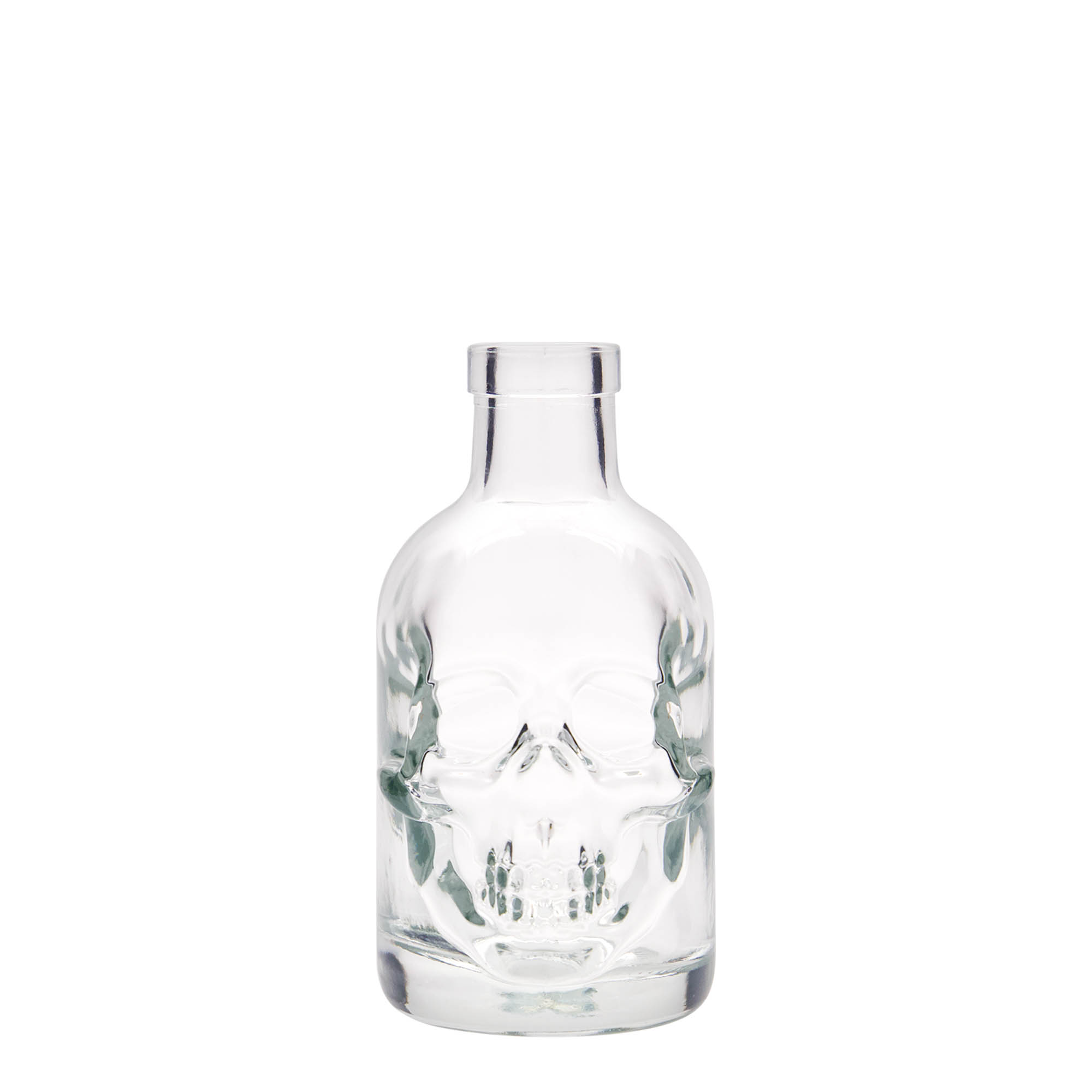 200 ml стъклена бутилка „Череп“, затваряне: коркова тапа