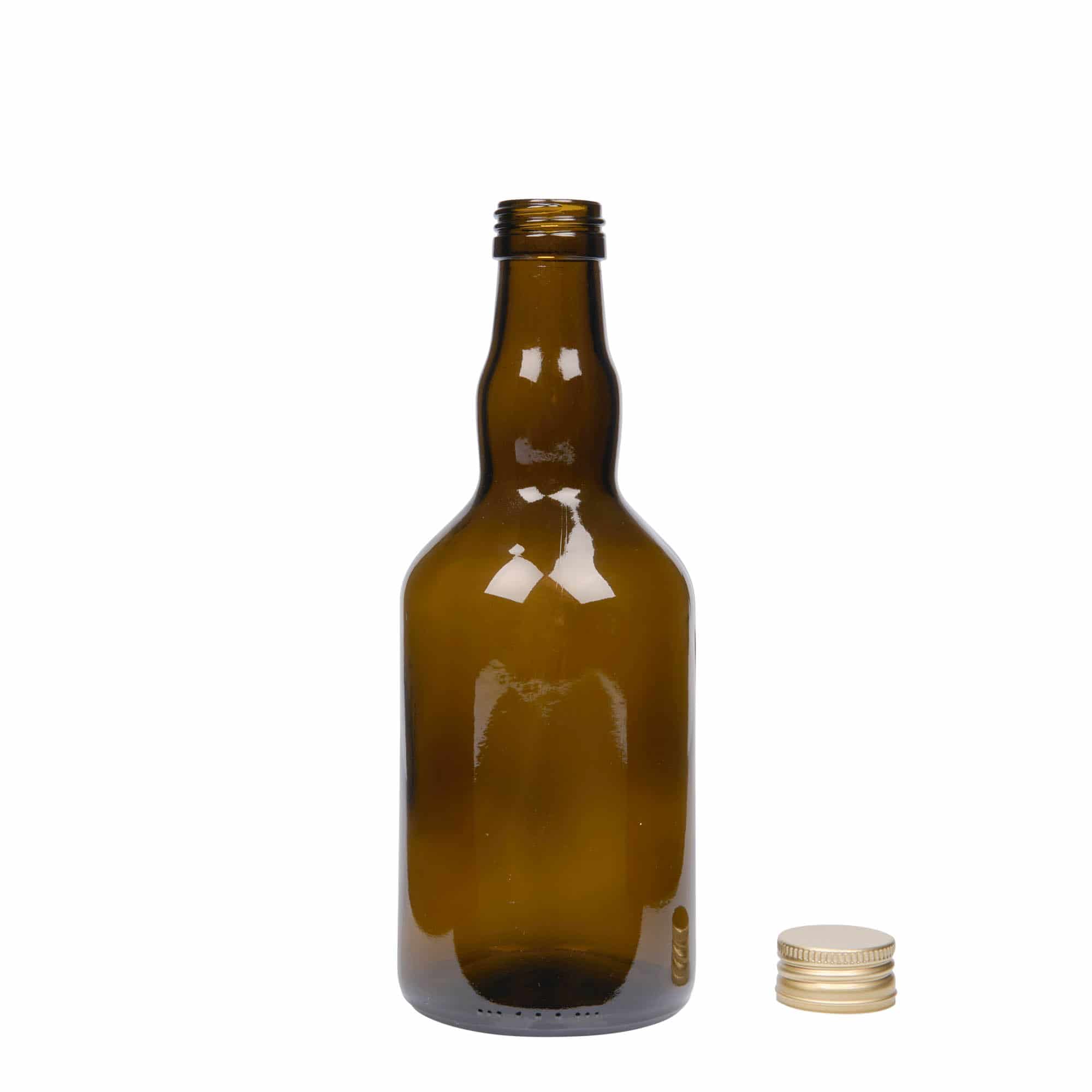 500 ml стъклена бутилка „Olona“, антично зелено, затваряне: капачка PP 31,5