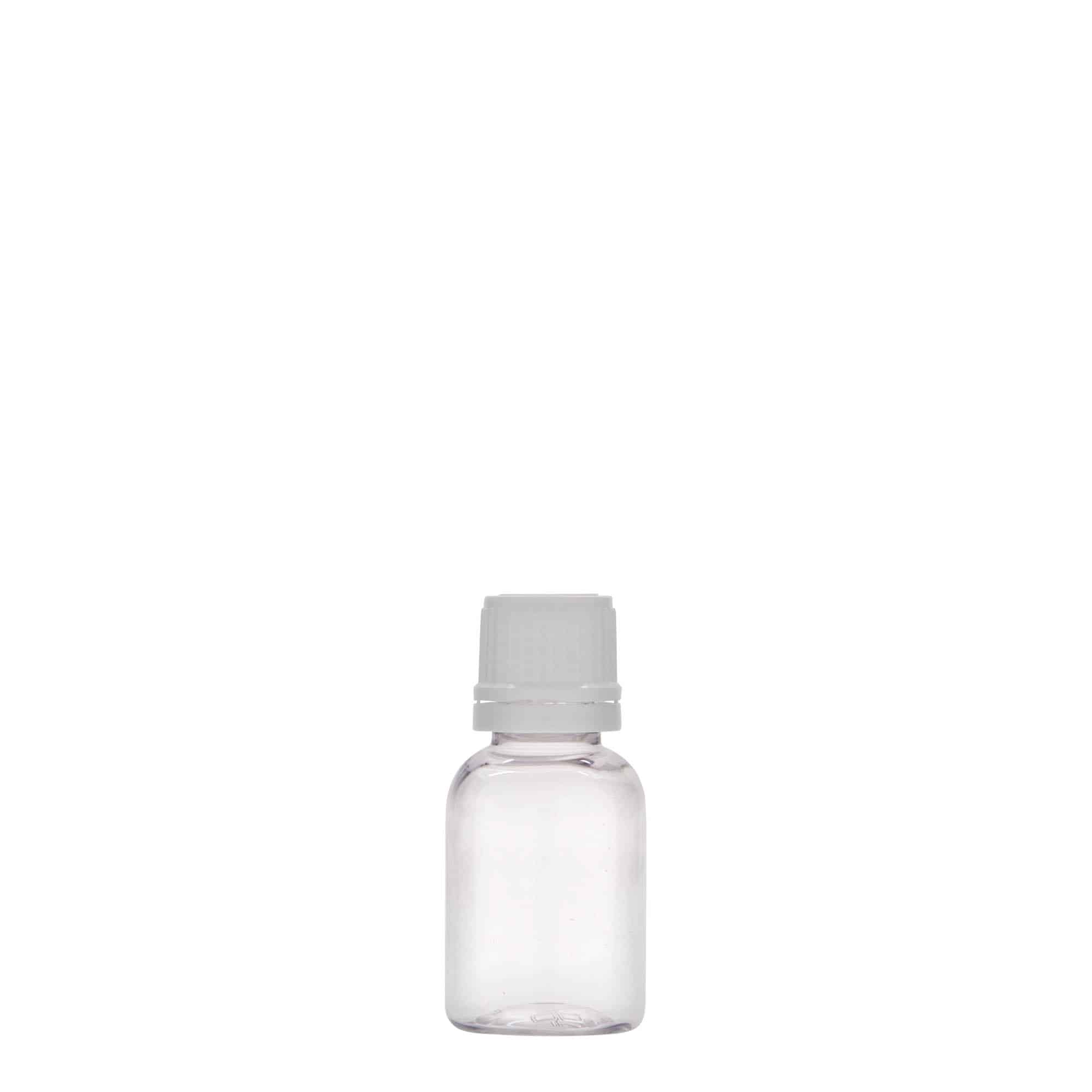 20 ml PET бутилка за лекарства „Easy Living“, пластмасова, затваряне: винтова капачка с резба DIN 18