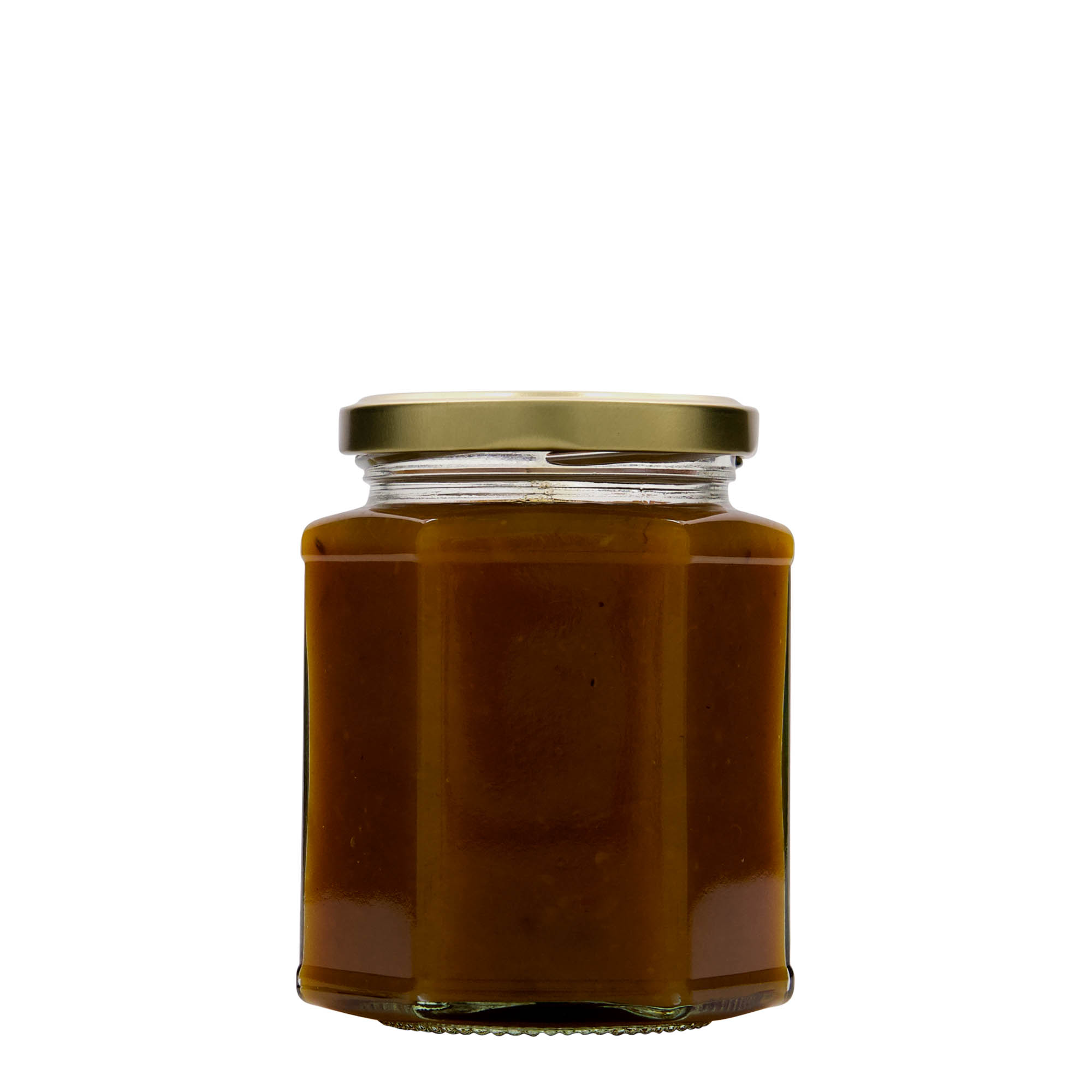 324 мл шестоъгълна стъклена бутилка, отвор: Twist-Off (TO 66)