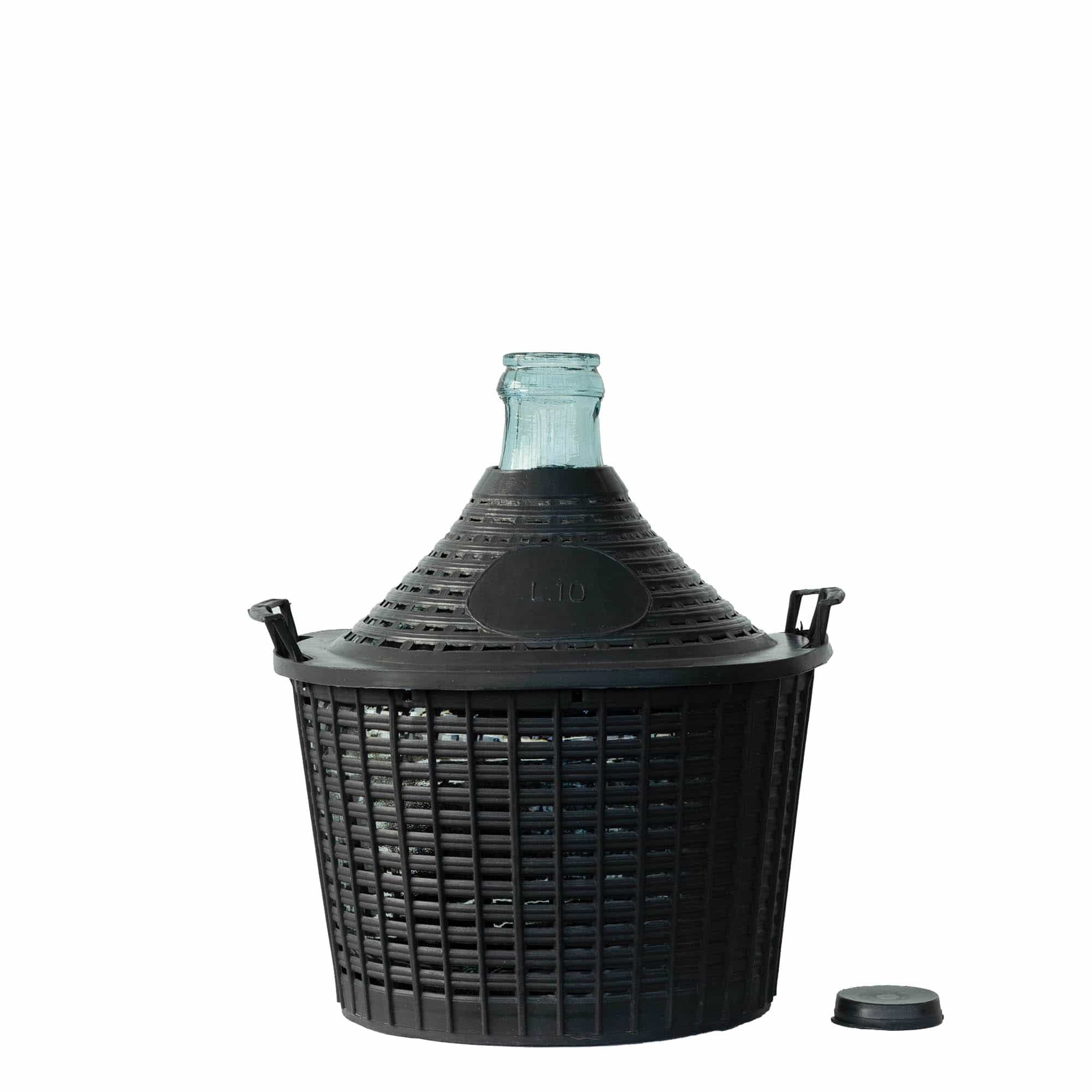 10 л бутилка с балон, тесен врат, стъкло, отвор: капак тип „Stülpdeckel“