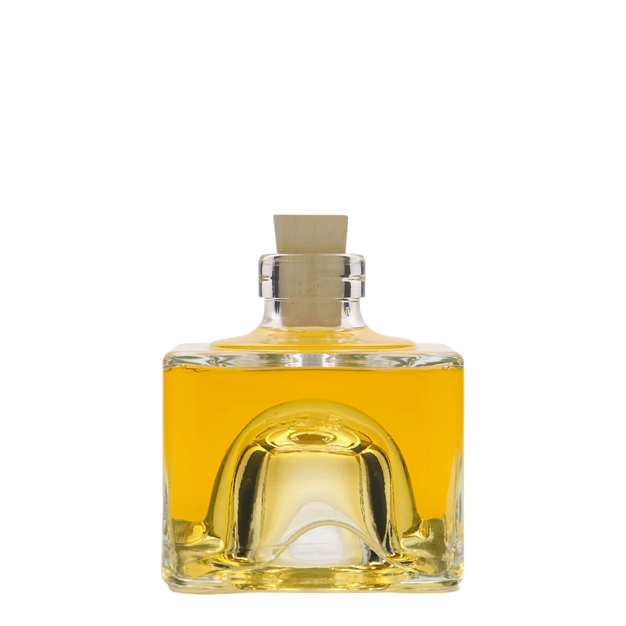 200 мл стъклена бутилка 'Cocolores', квадратна, отвор: корк