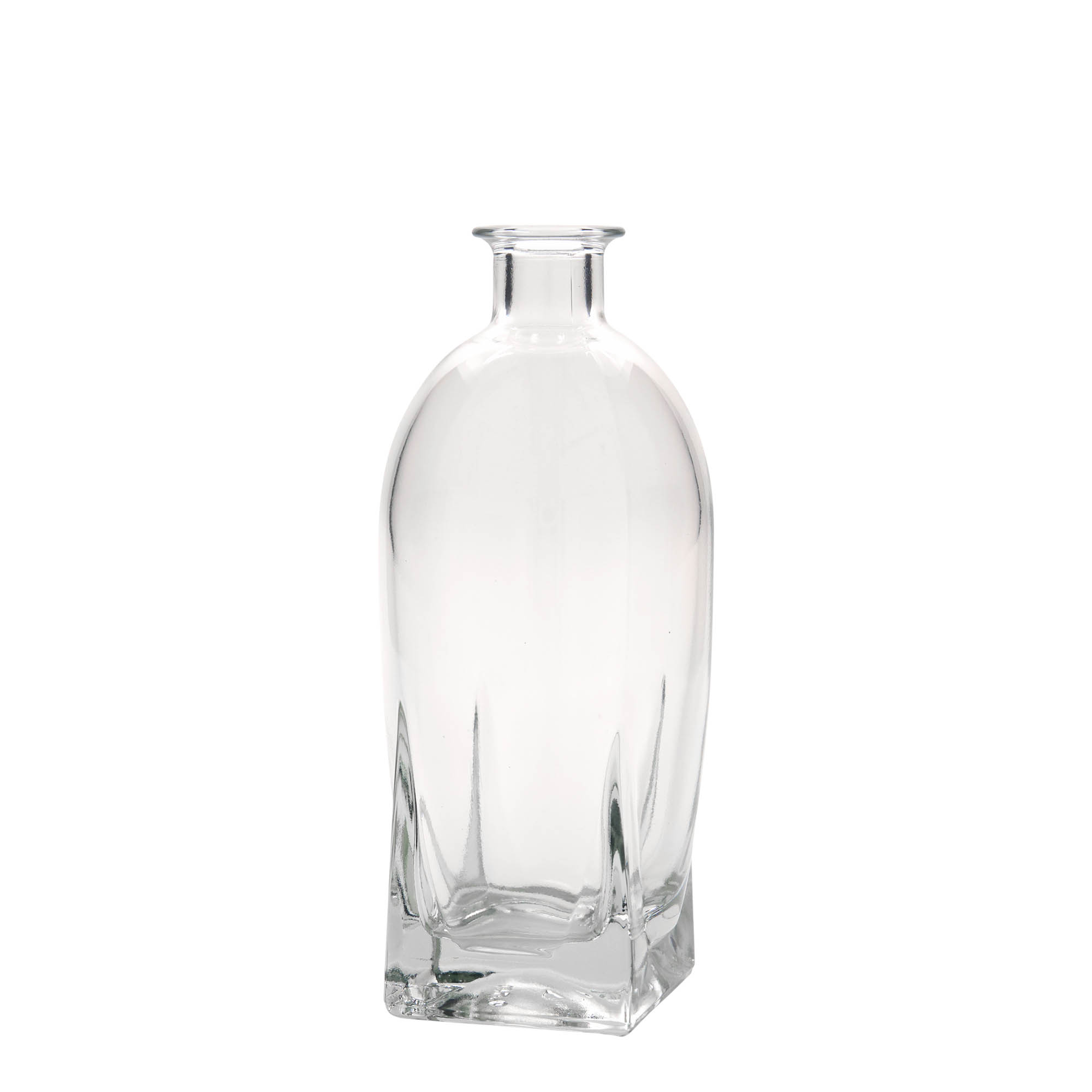 500 ml стъклена бутилка „Zino“, квадратна, затваряне: коркова тапа