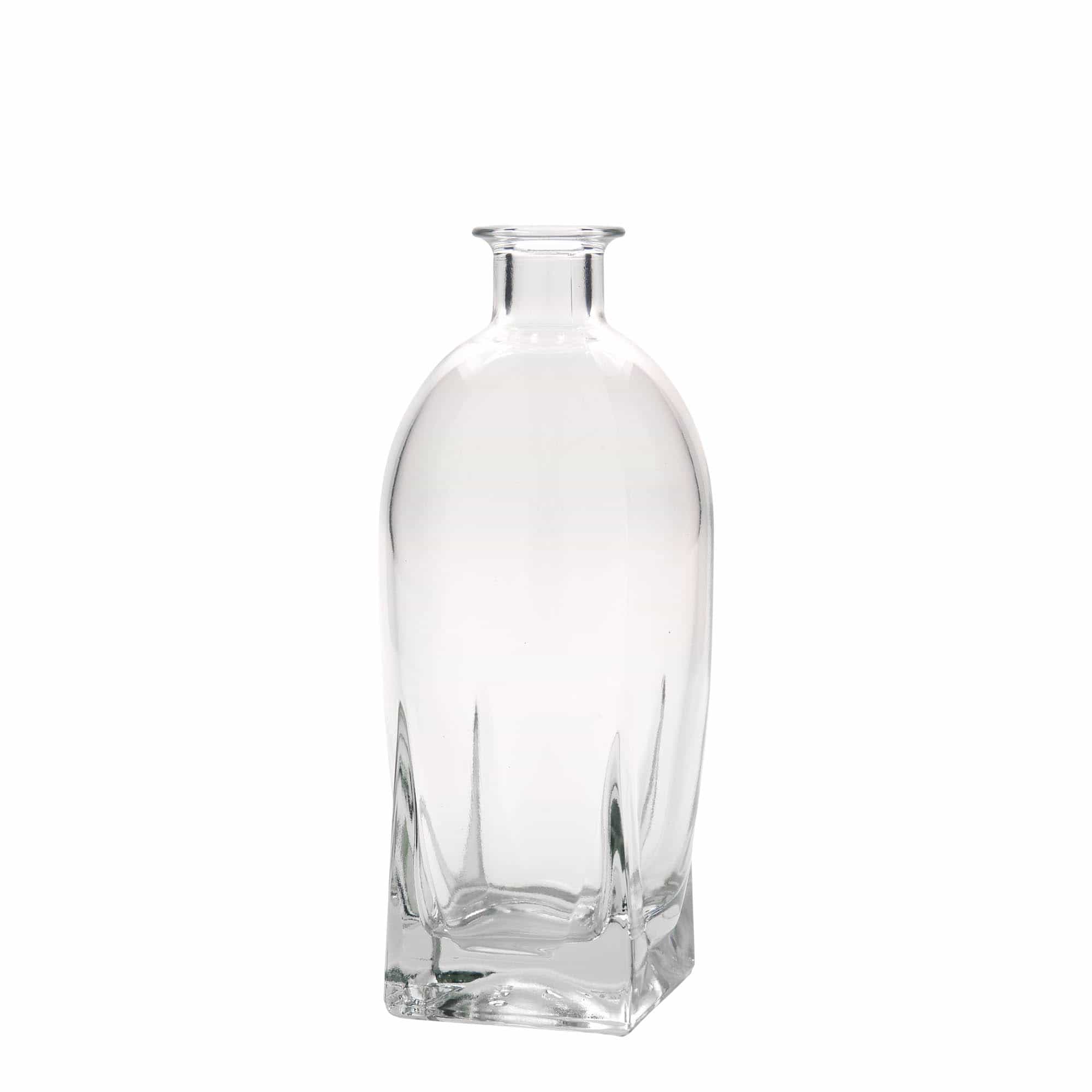 500 ml стъклена бутилка „Zino“, квадратна, затваряне: коркова тапа