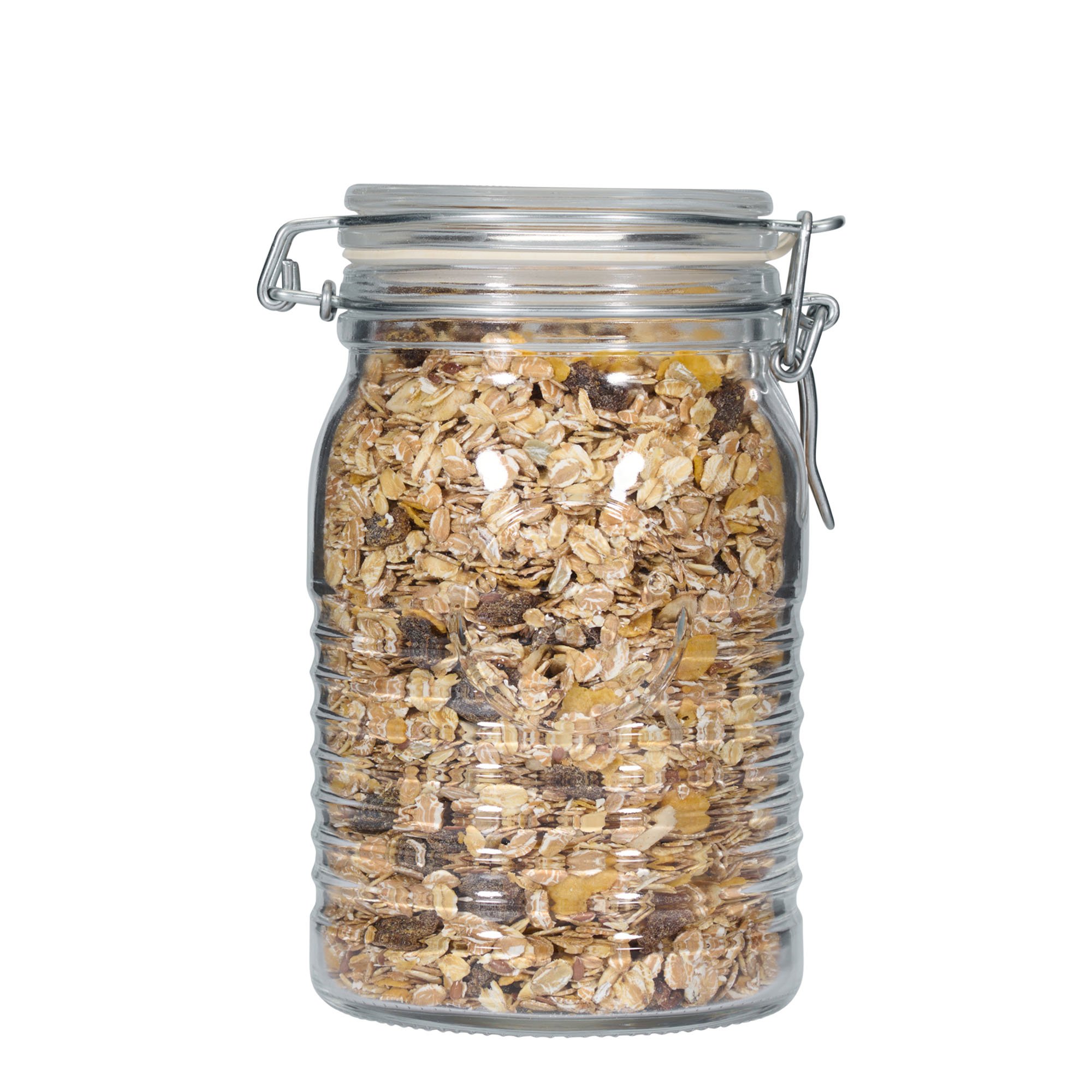 1.000 мл стъклен буркан с метален капак „Officina 1825“, отвор: метален капак с метална закопчалка 1.000 мл стъклен буркан с метален капак „Officina 1825“, отвор: метален капак с метална закопчалка