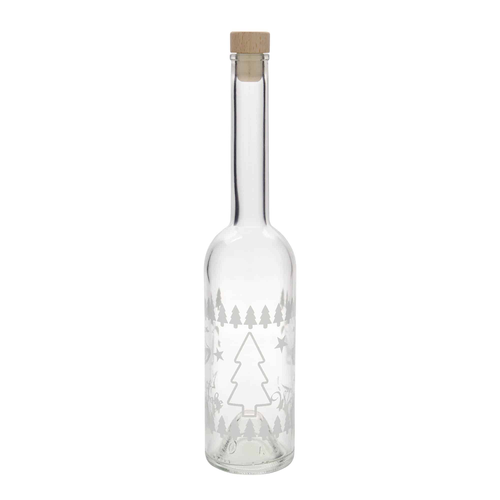 500 ml стъклена бутилка „Опера“, мотив: Класическа Коледа, затваряне: коркова тапа