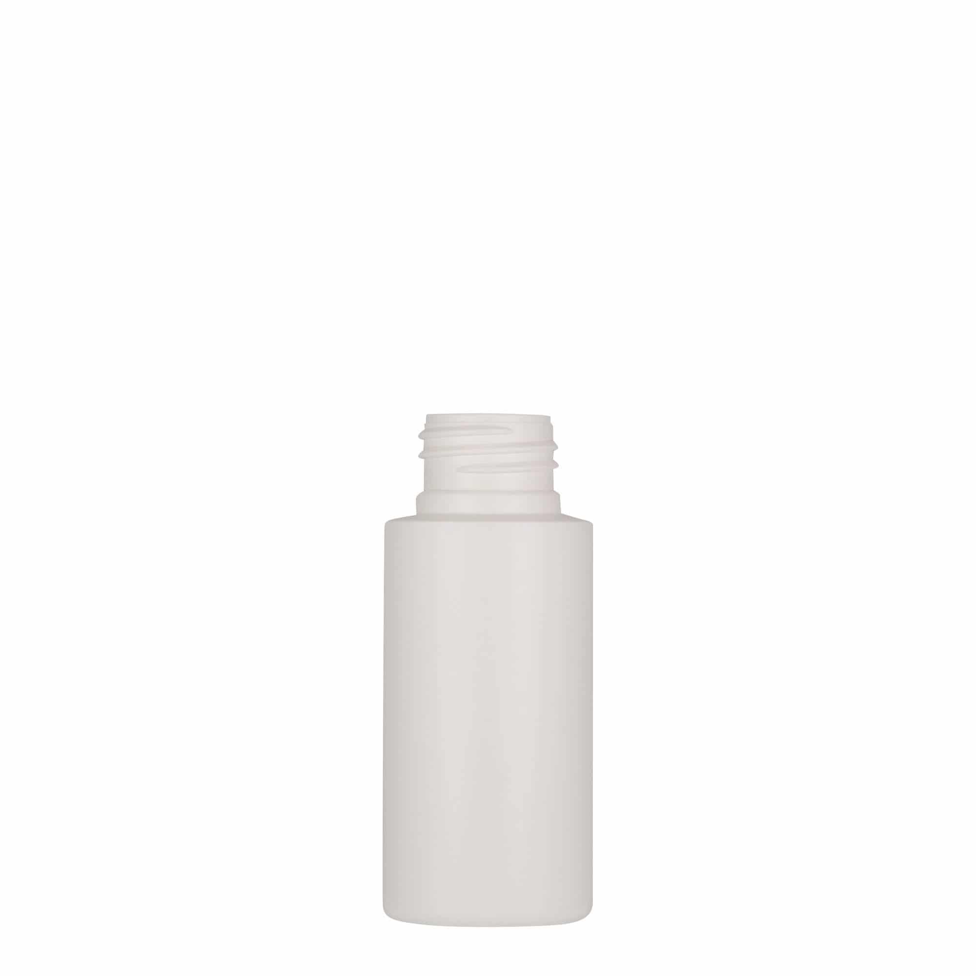 50 ml пластмасова бутилка „Pipe“, HDPE, бяла, затваряне: винтова капачка GPI 24/410 50 ml пластмасова бутилка „Pipe“, HDPE, бяла, затваряне: винтова капачка GPI 24/410