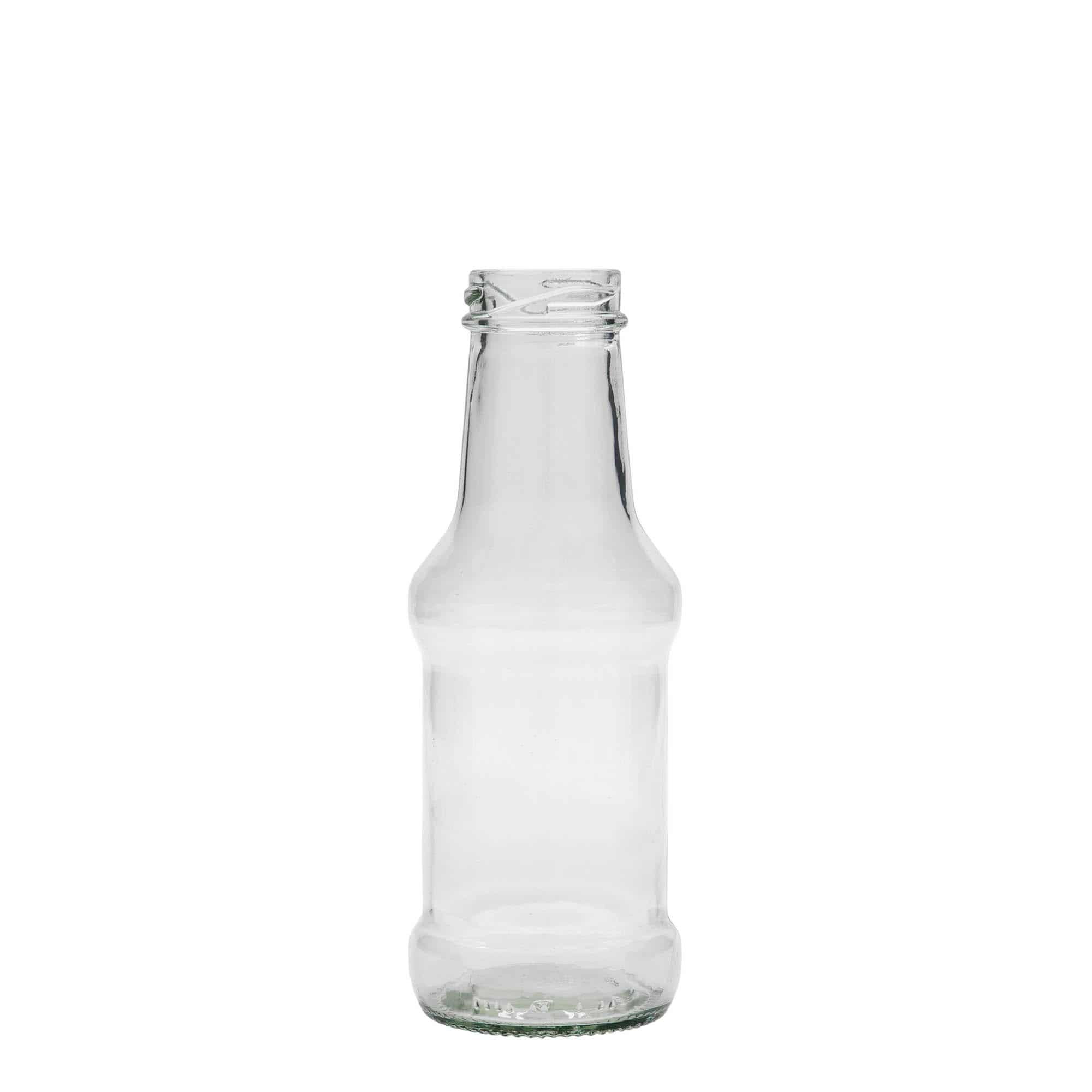 250 ml бутилка за сосове, стъклена, затваряне: винтов капак Twist-Off (TO 38) 250 ml бутилка за сосове, стъклена, затваряне: винтов капак Twist-Off (TO 38)