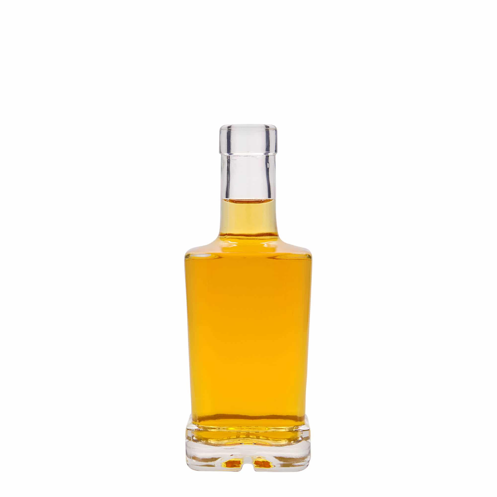 250 ml стъклена бутилка „Rene“, квадратна, затваряне: коркова тапа