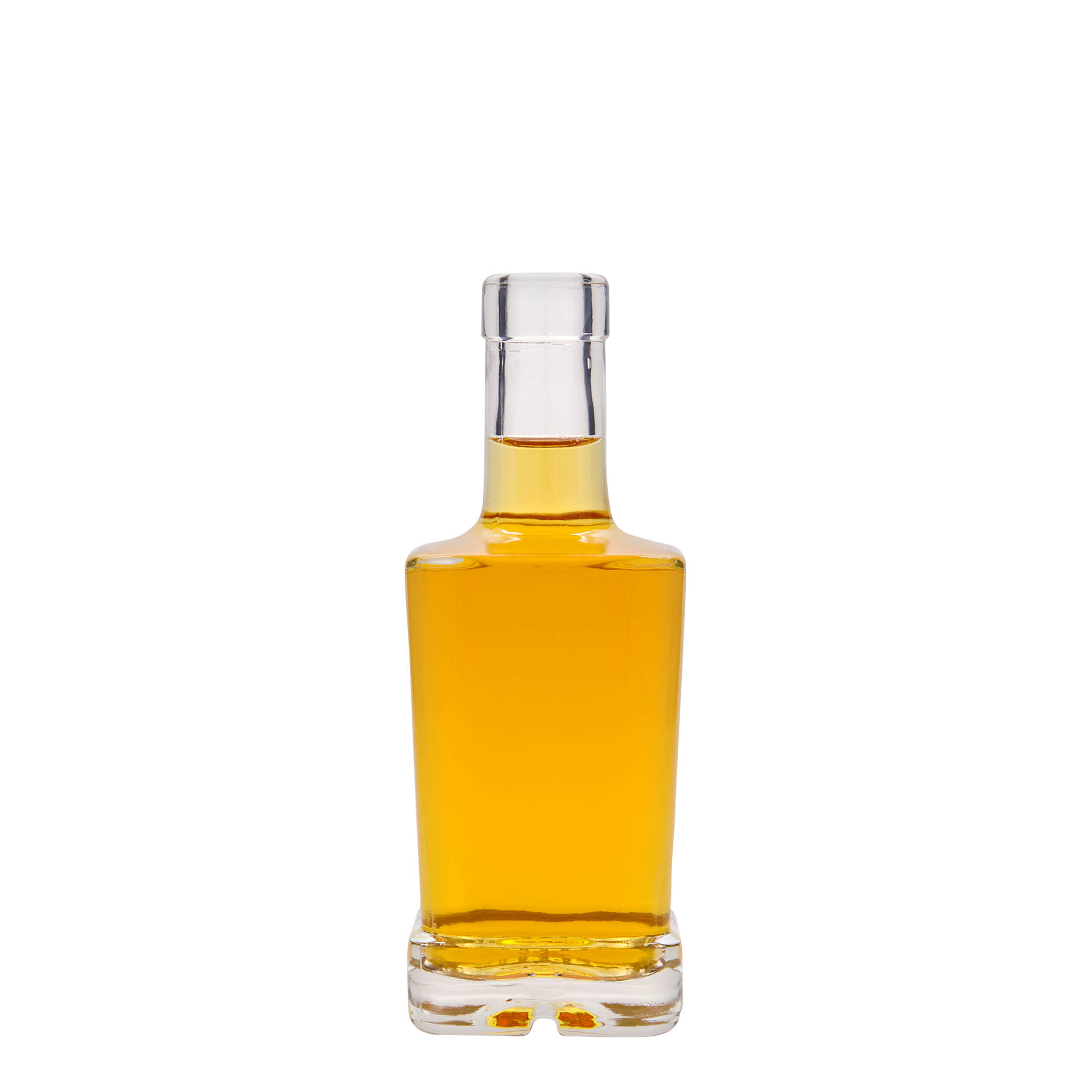 250 ml стъклена бутилка „Rene“, квадратна, затваряне: коркова тапа