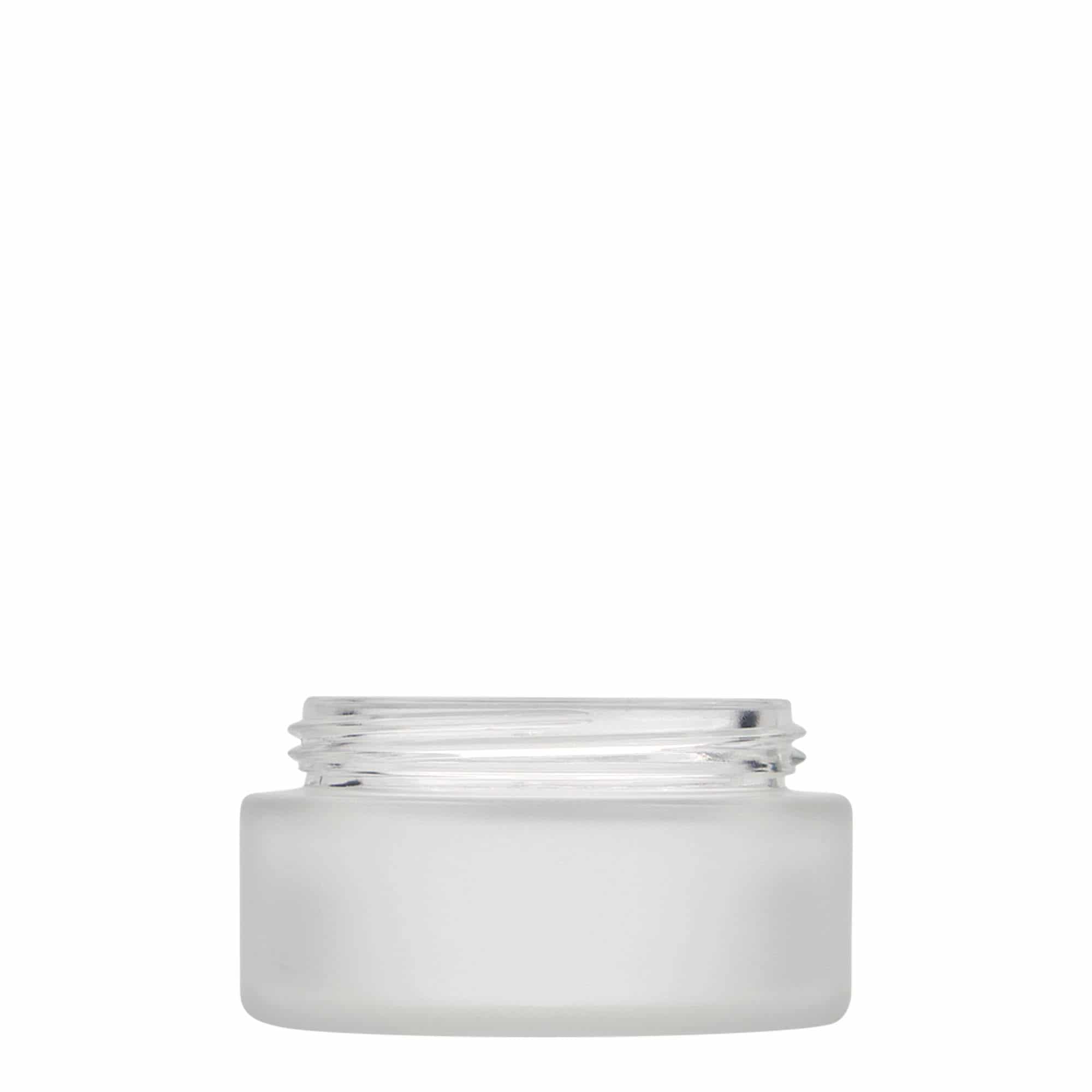 100 ml бурканче за козметични продукти „Platin Edition“, стъклено, със заскрежен ефект, затваряне: винтова капачка
