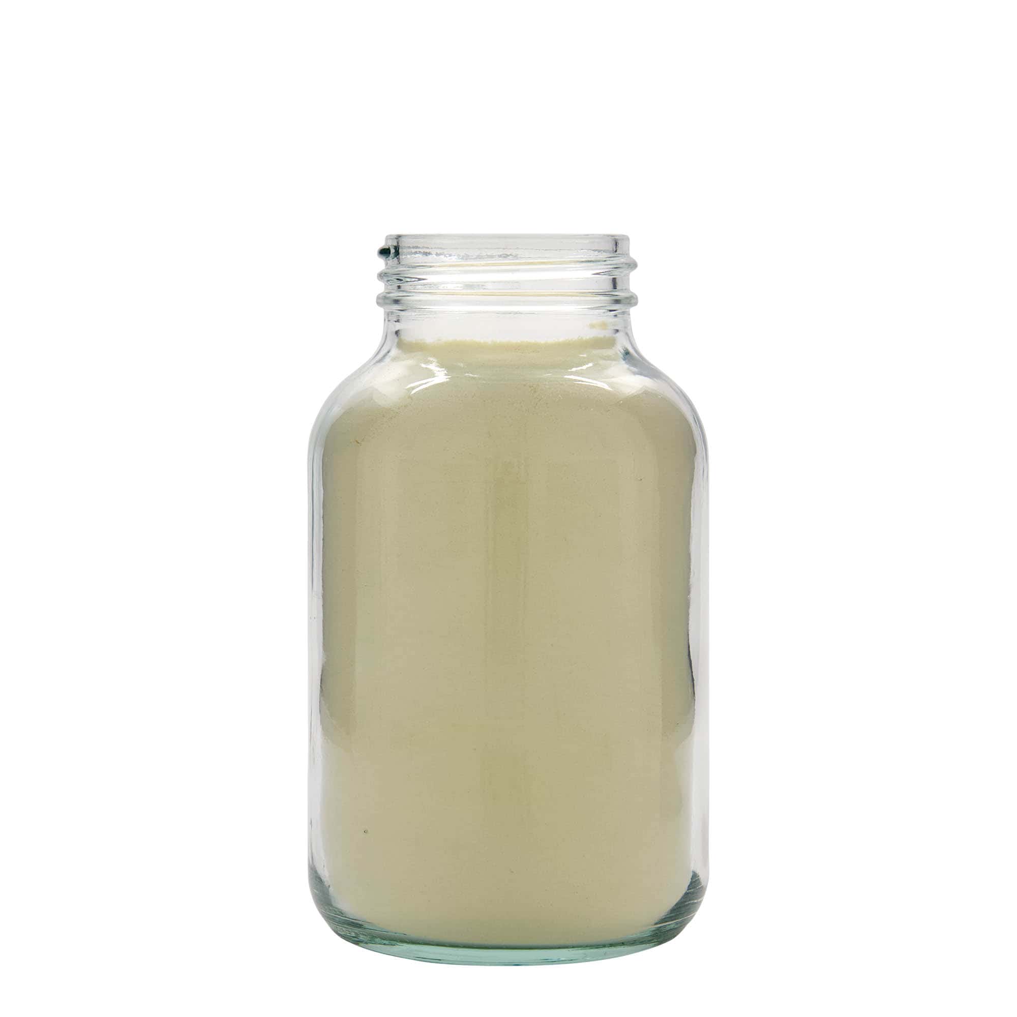 1000 ml буркан с широко гърло, затваряне: винтова капачка с резба DIN 68