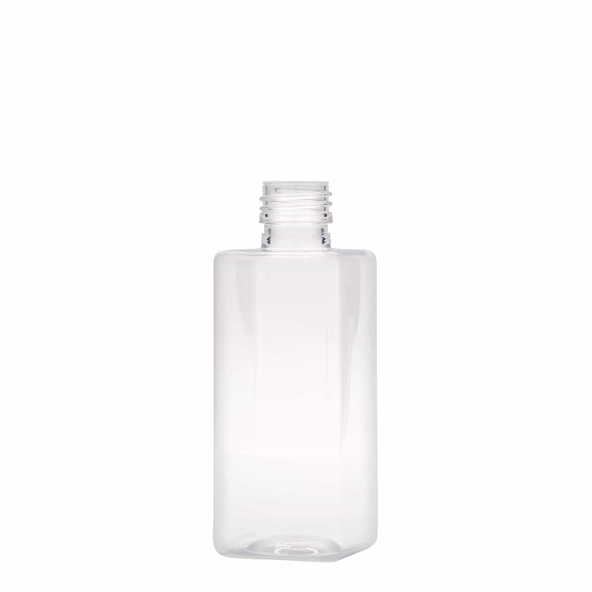250 ml PET бутилка „Karl“, квадратна, пластмасова, затваряне: капачка PP 28