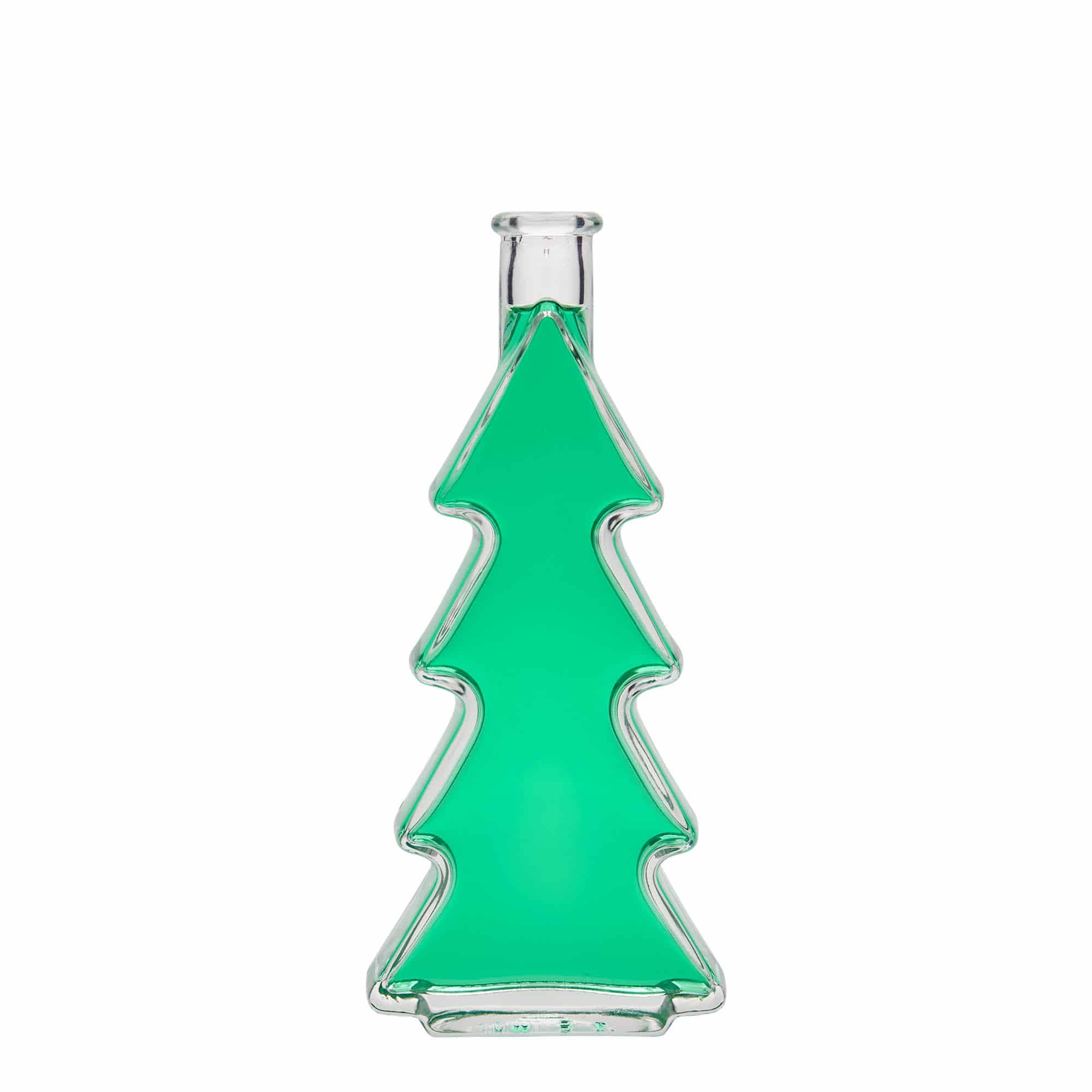200 ml стъклена бутилка „Коледна елха“, затваряне: коркова тапа