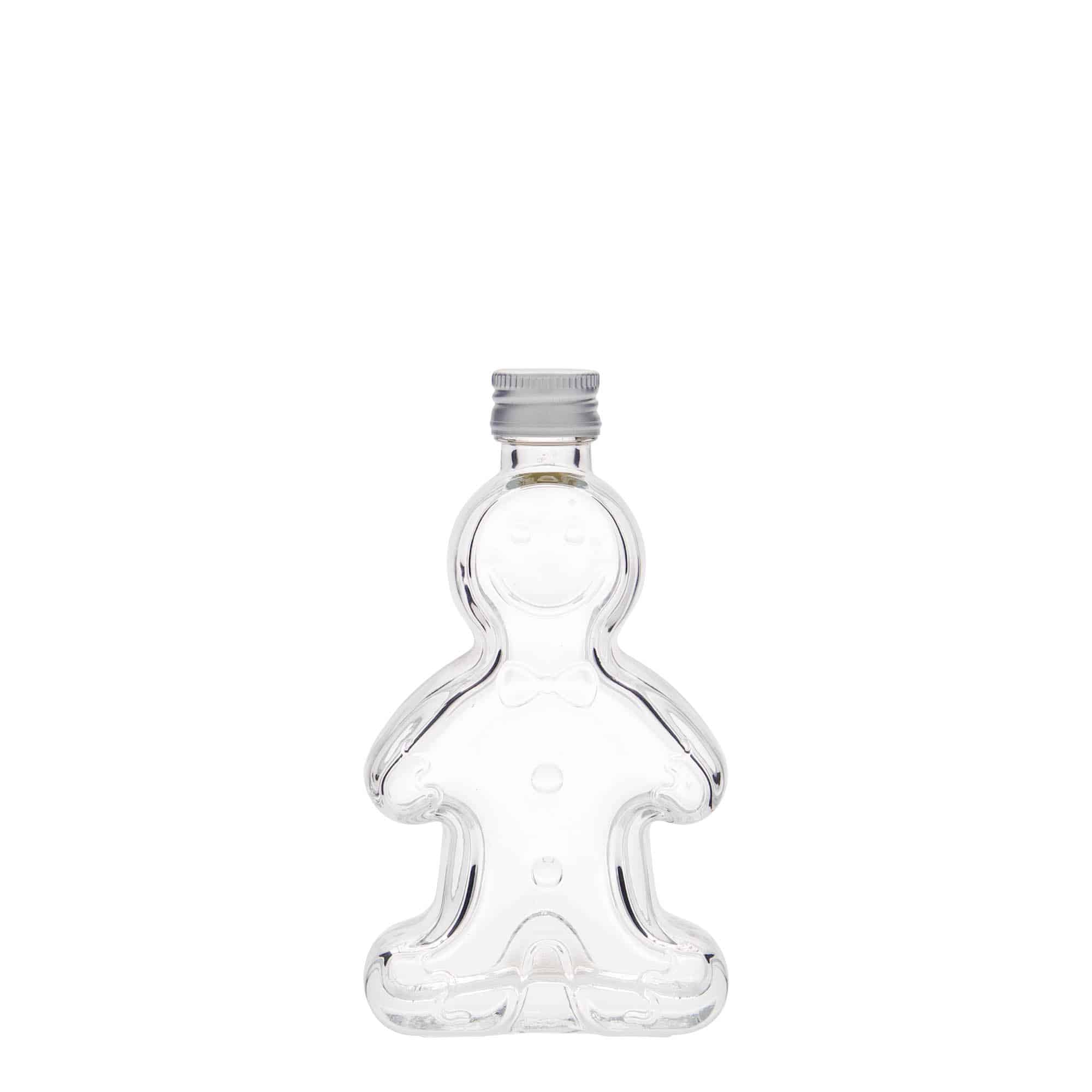 50 ml стъклена бутилка „Медено човече“, затваряне: капачка PP 18