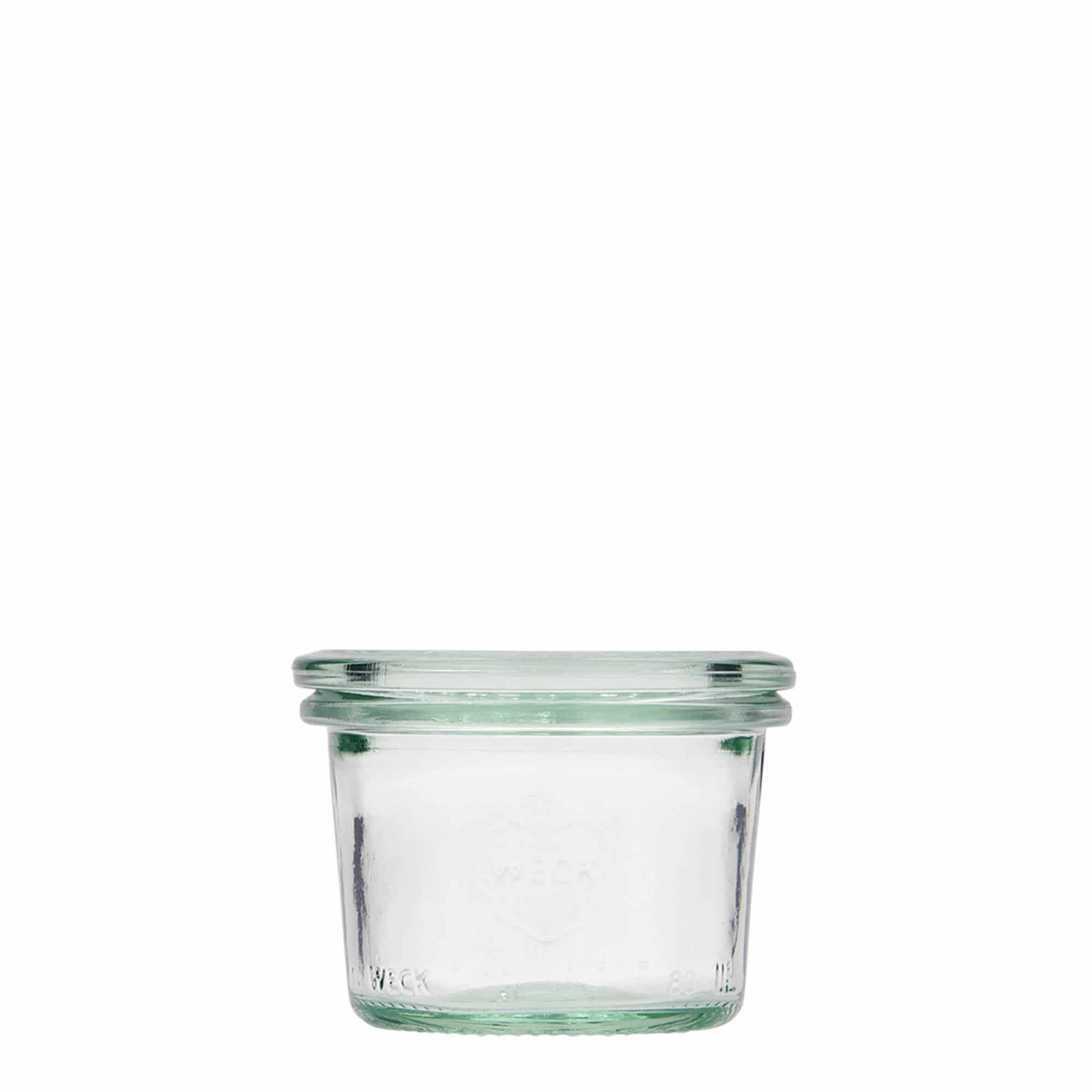 80 ml буркан с широк отвор WECK, затваряне: заоблен ръб