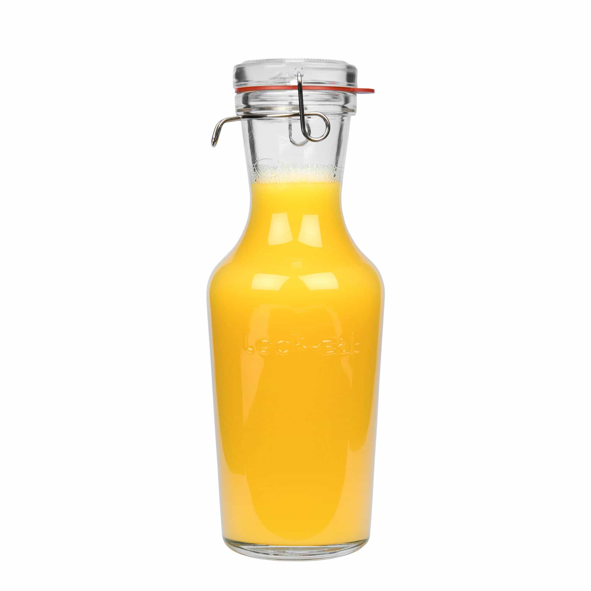1000 ml стъклена гарафа „Lock-Eat“, затваряне: капак с клипс
