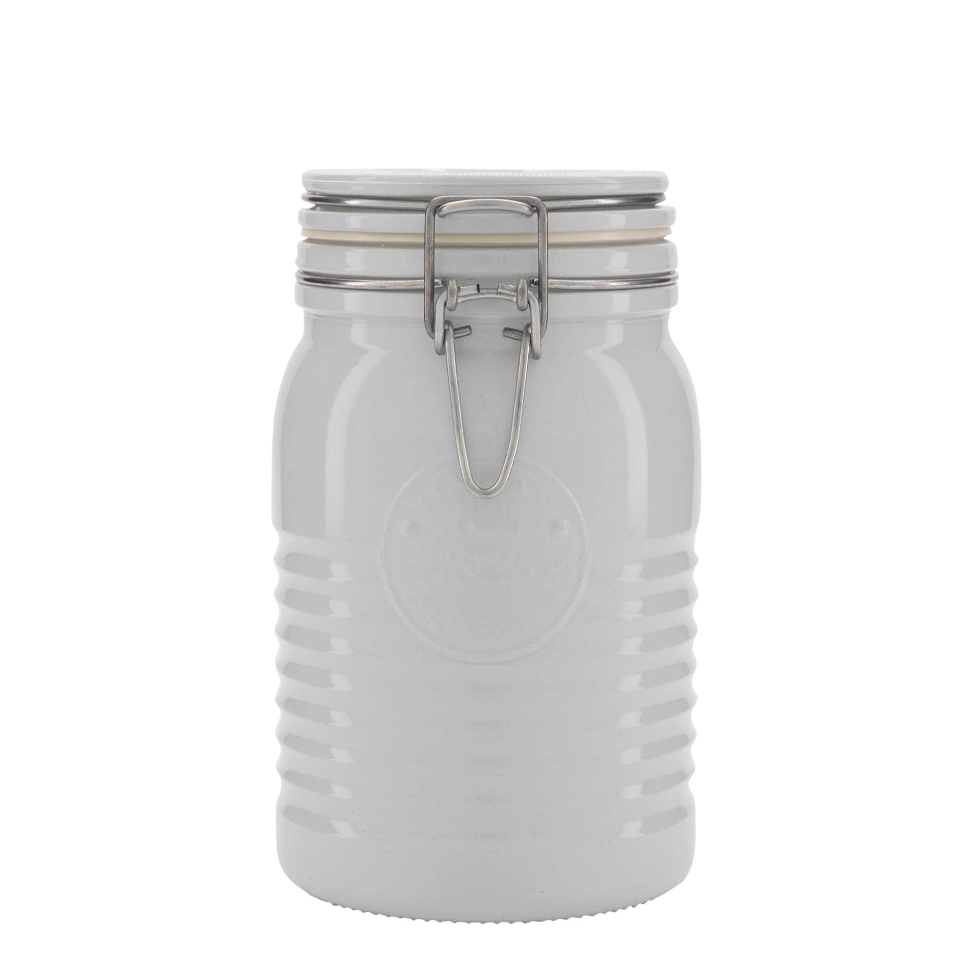 1000 ml буркан с клипс „Officina 1825“, бял, затваряне: капак с клипс