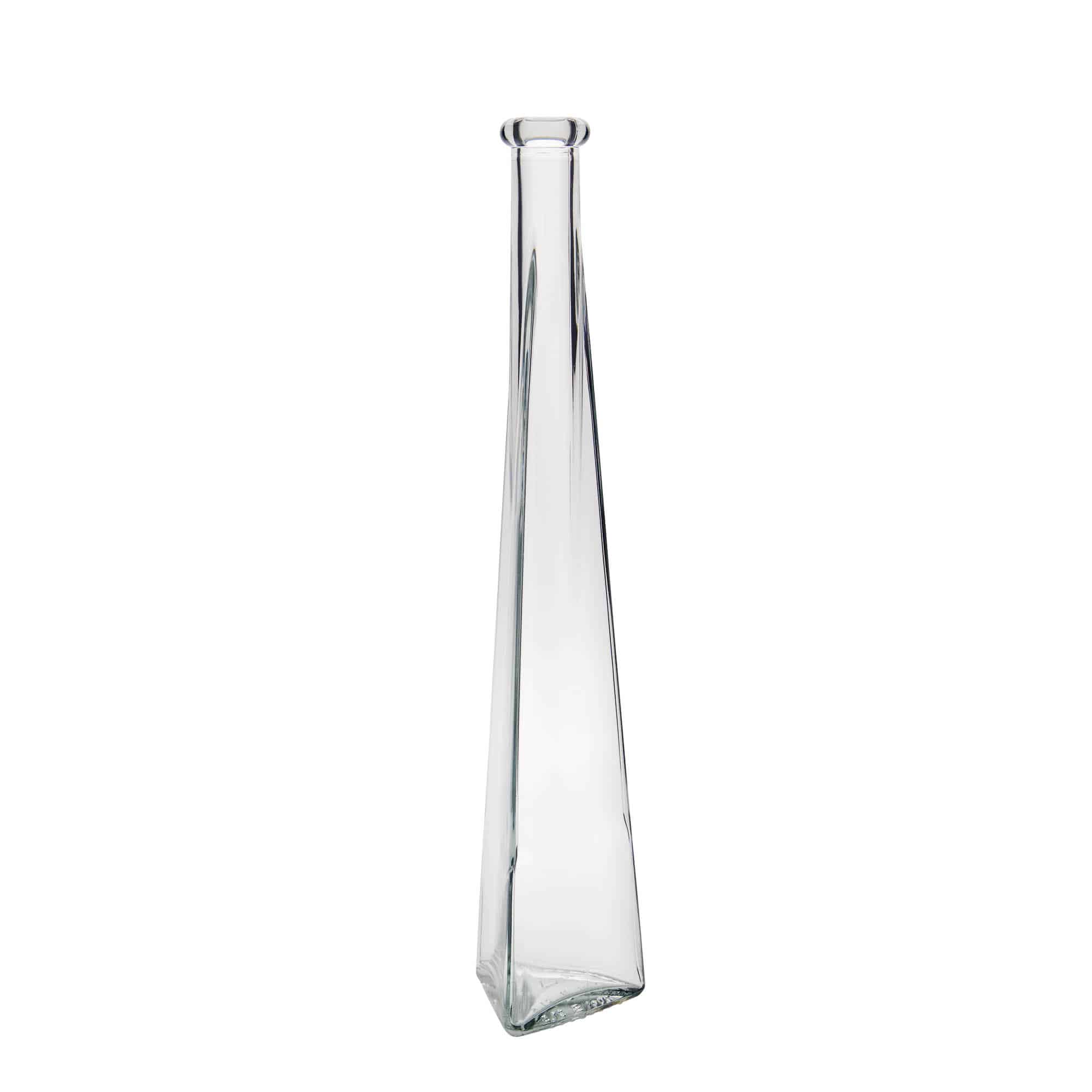 200 ml стъклена бутилка „Dama Triangolore', триъгълна, затваряне: коркова тапа