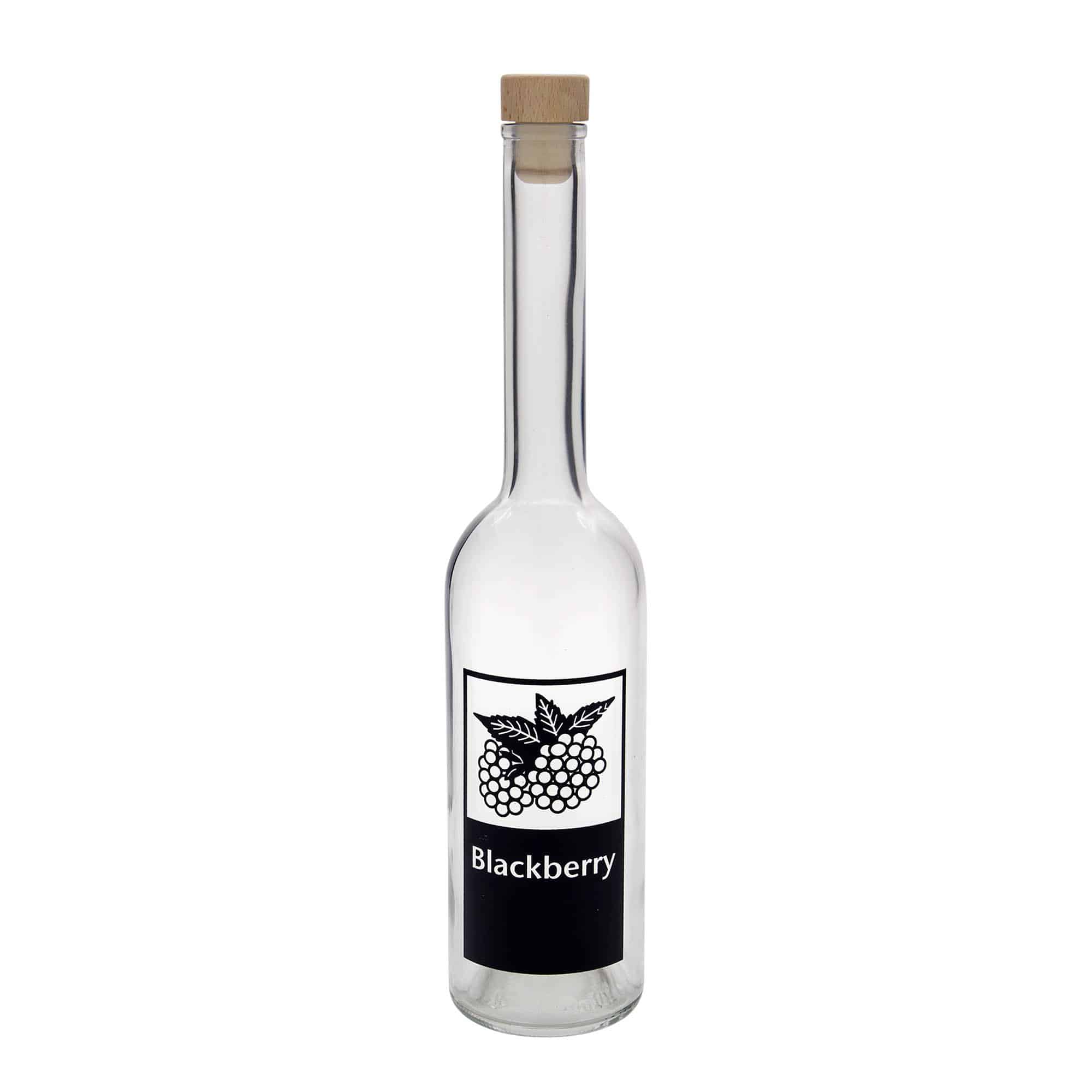 500 ml стъклена бутилка „Опера“, мотив: Blackberry, затваряне: коркова тапа