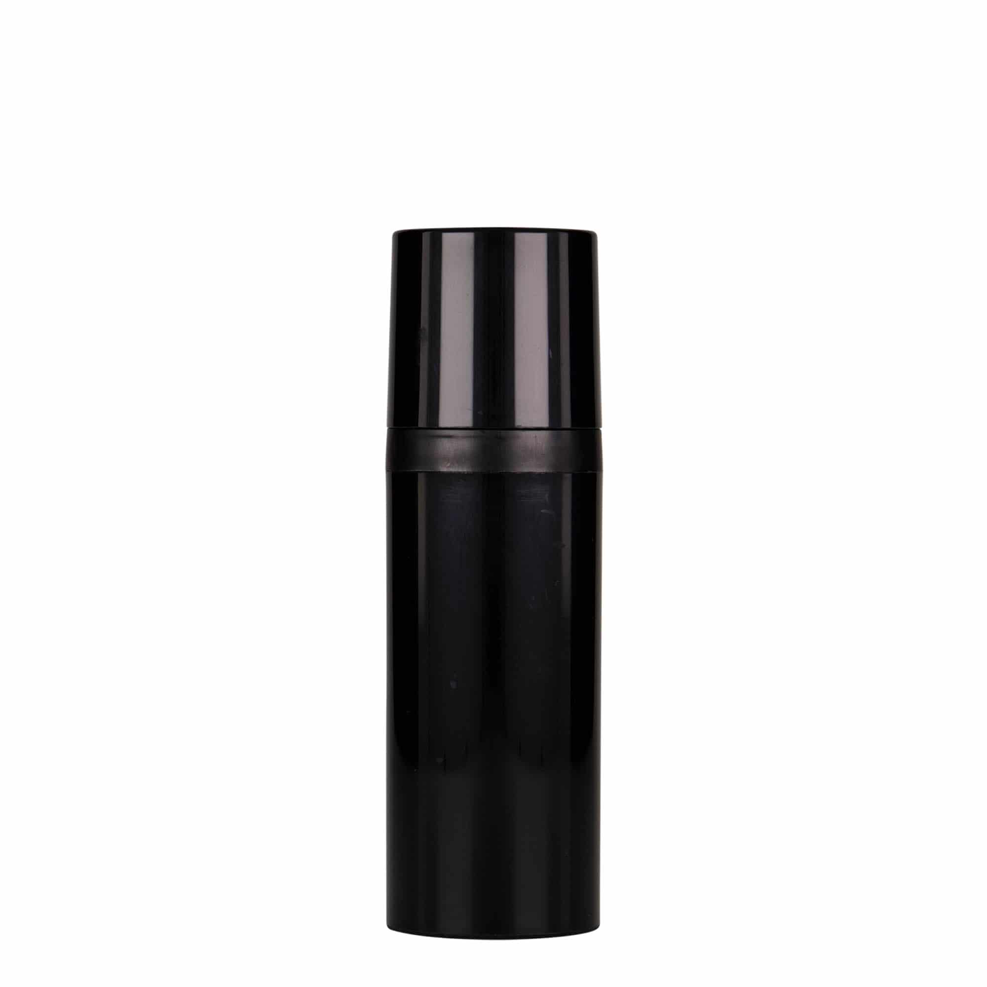 50 ml безвъздушен дозатор „Mezzo“, PP пластмаса, черен