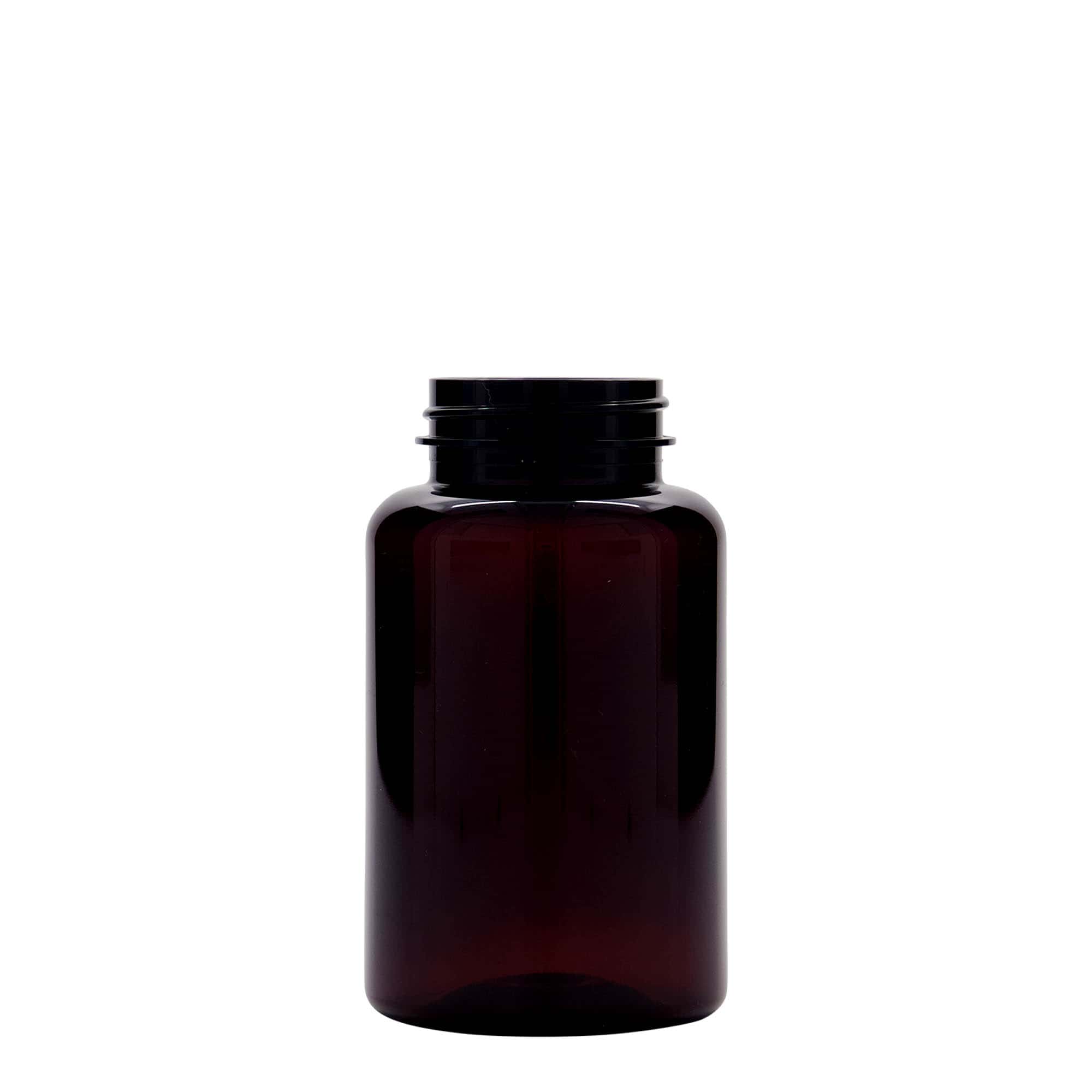 250 ml PET буркан за лекарства, пластмасов, кафяв, затваряне: винтова капачка 45/400 250 ml PET буркан за лекарства, пластмасов, кафяв, затваряне: винтова капачка 45/400