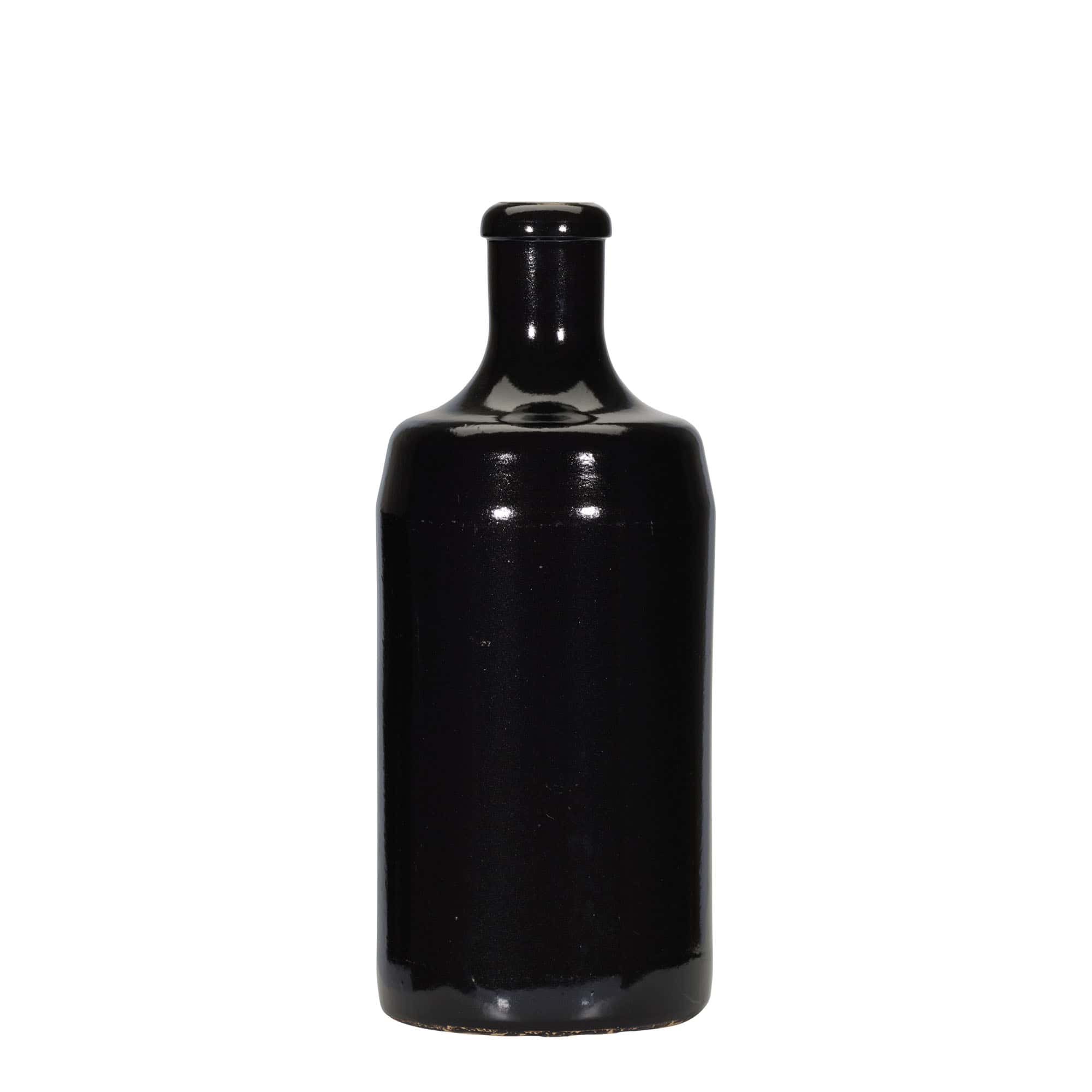 700 ml бутилка „Calvados“, каменна керамика, черна, затваряне: коркова тапа 700 ml бутилка „Calvados“, каменна керамика, черна, затваряне: коркова тапа