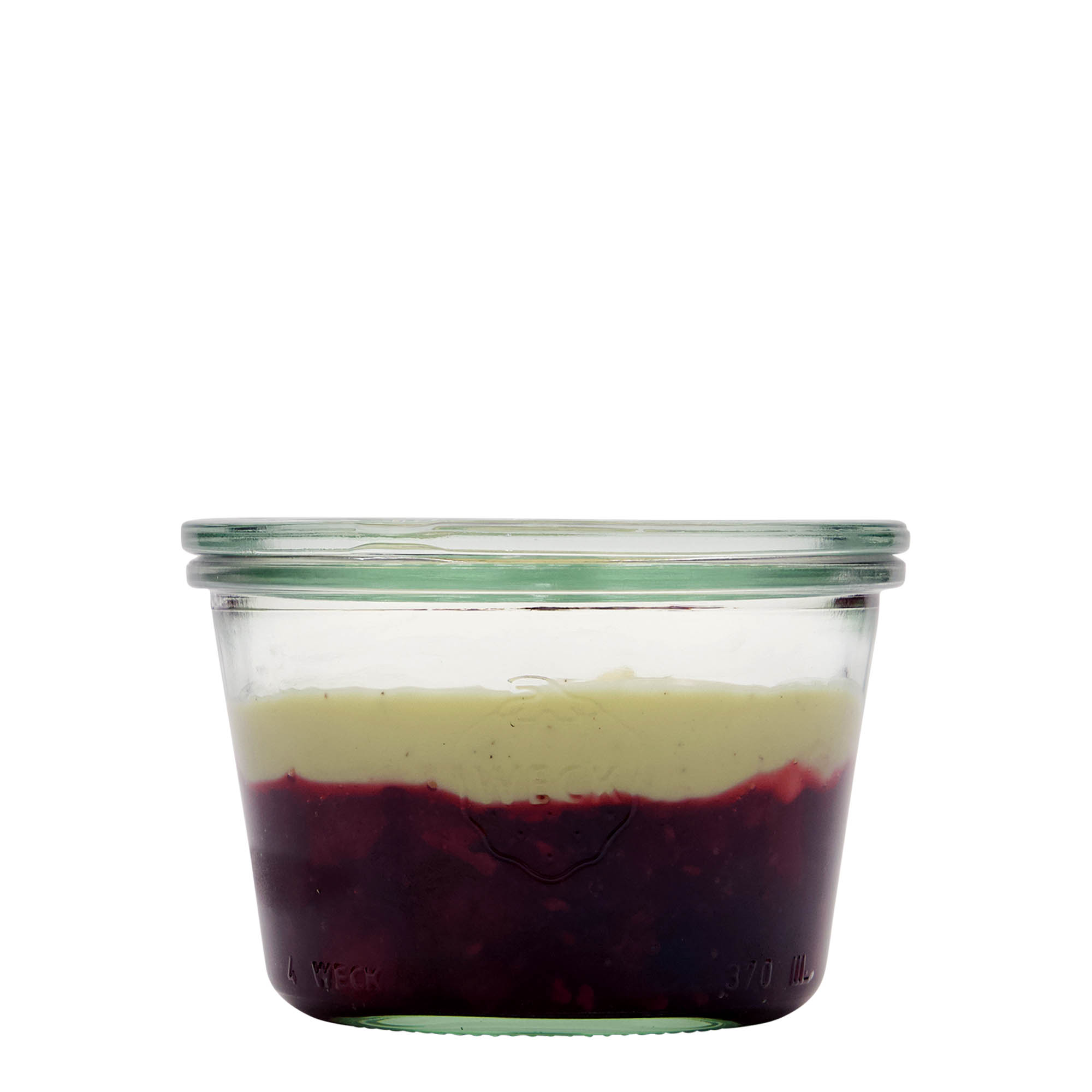 370 мл стъклен буркан WECK с обръщащ се ръб, отвор: кръгъл ръб 370 мл стъклен буркан WECK с обръщащ се ръб, отвор: кръгъл ръб