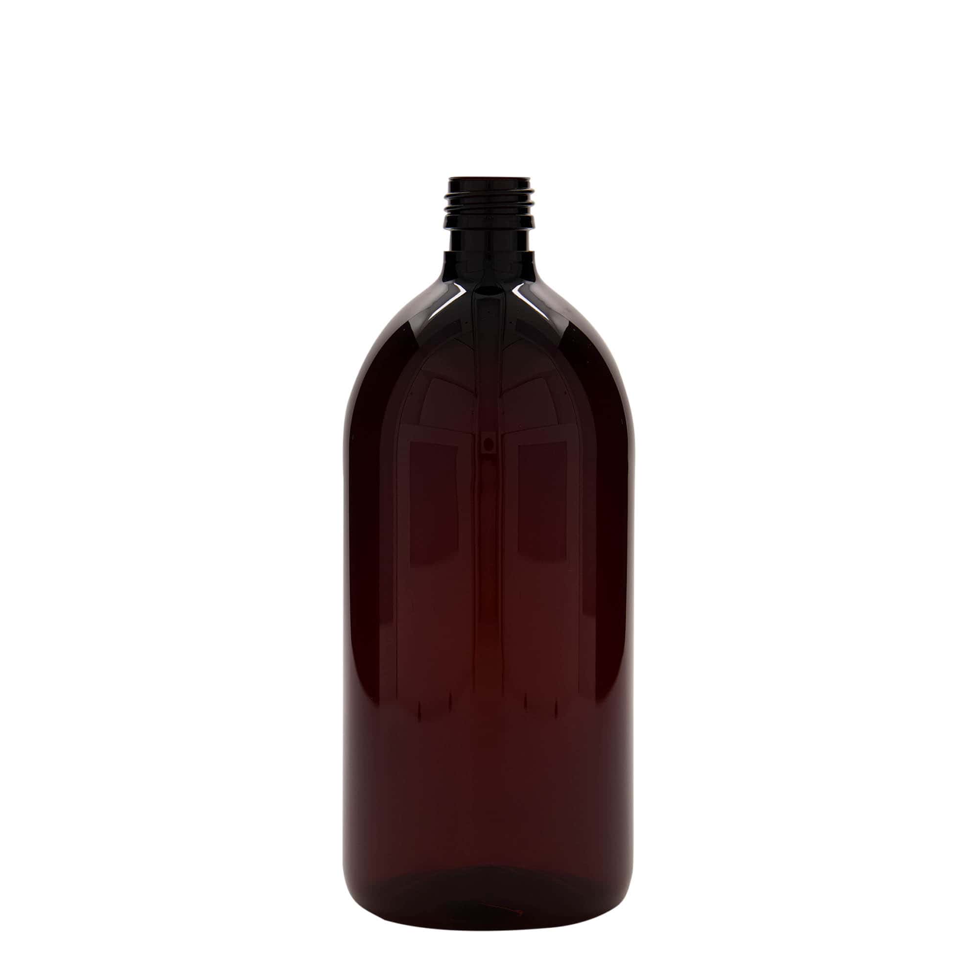 1000 ml PET бутилка за лекарства, кафява, пластмасова, затваряне:: капачка PP 28 1000 ml PET бутилка за лекарства, кафява, пластмасова, затваряне:: капачка PP 28