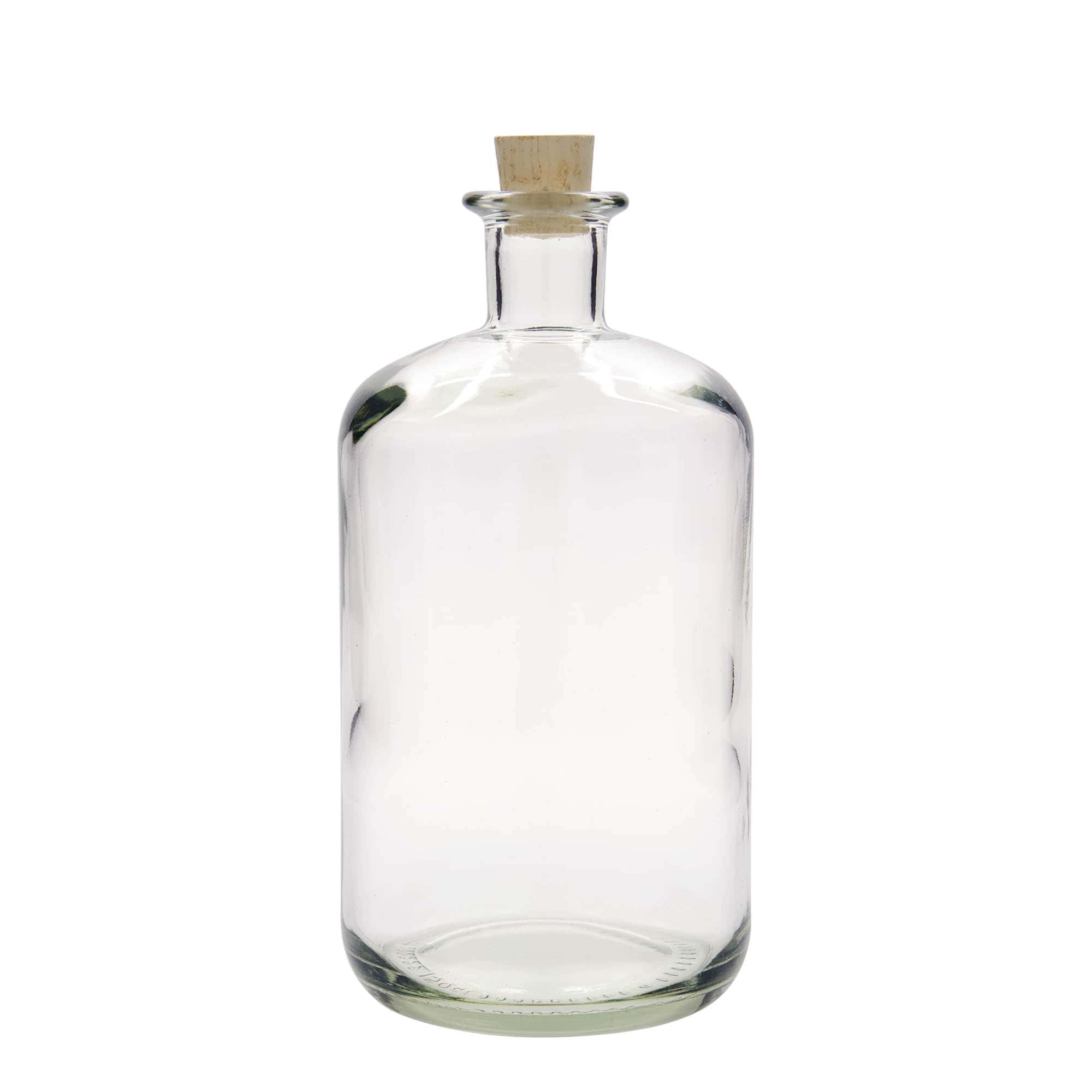 1500 ml стъклена аптекарска бутилка, затваряне: коркова тапа