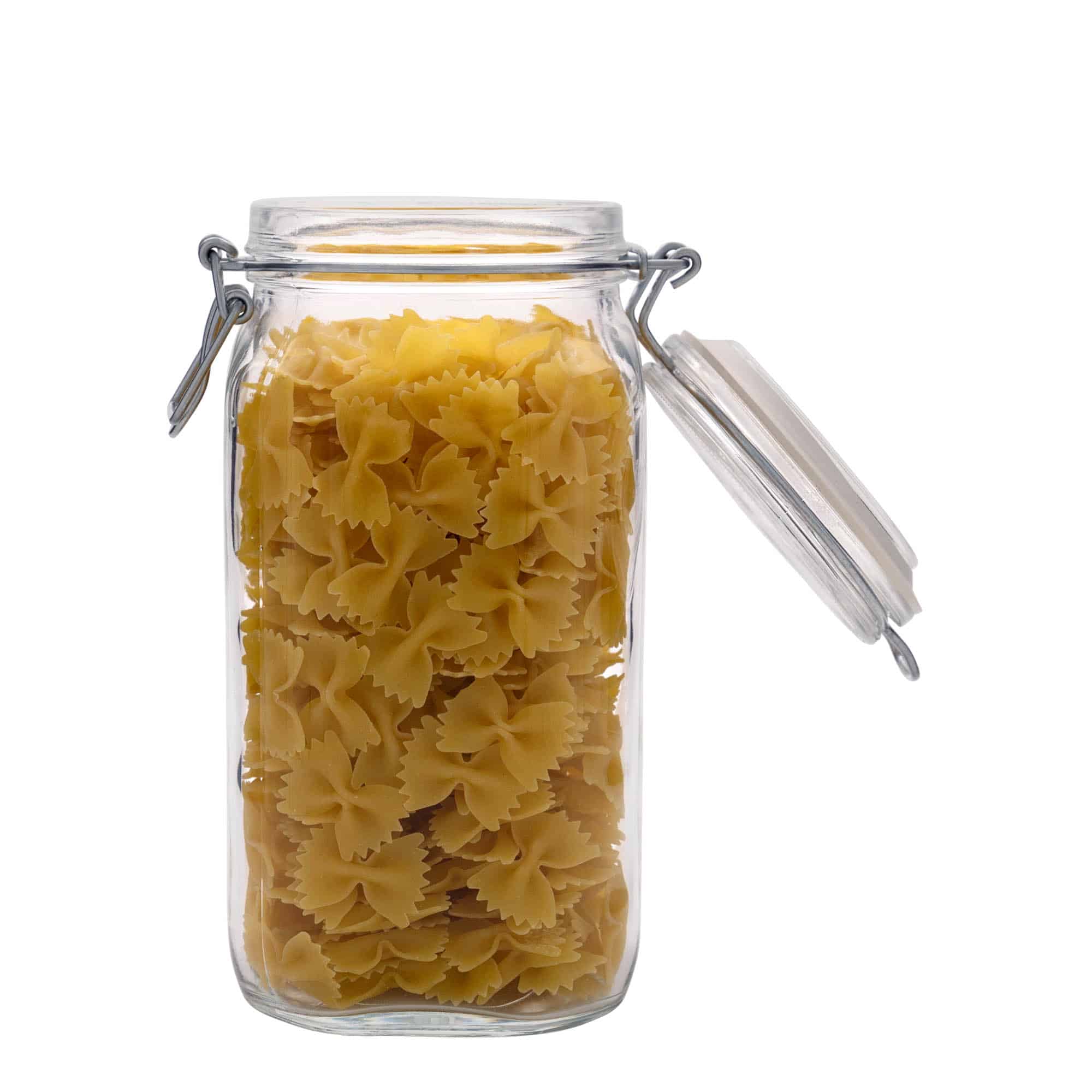 1500 ml буркан с клипс „Fido“, квадратен, затваряне: капак с клипс
