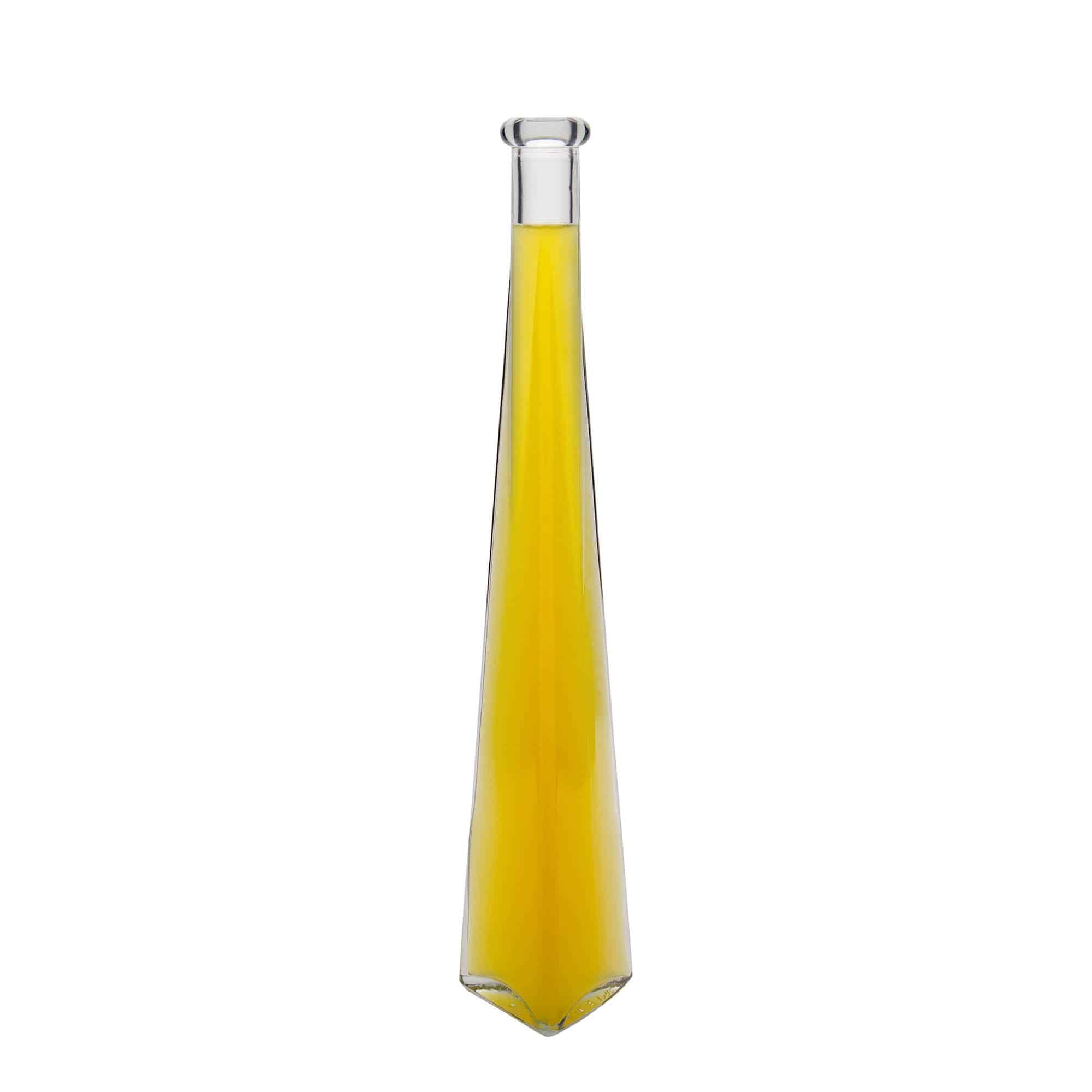200 ml стъклена бутилка „Dama Triangolore', триъгълна, затваряне: коркова тапа