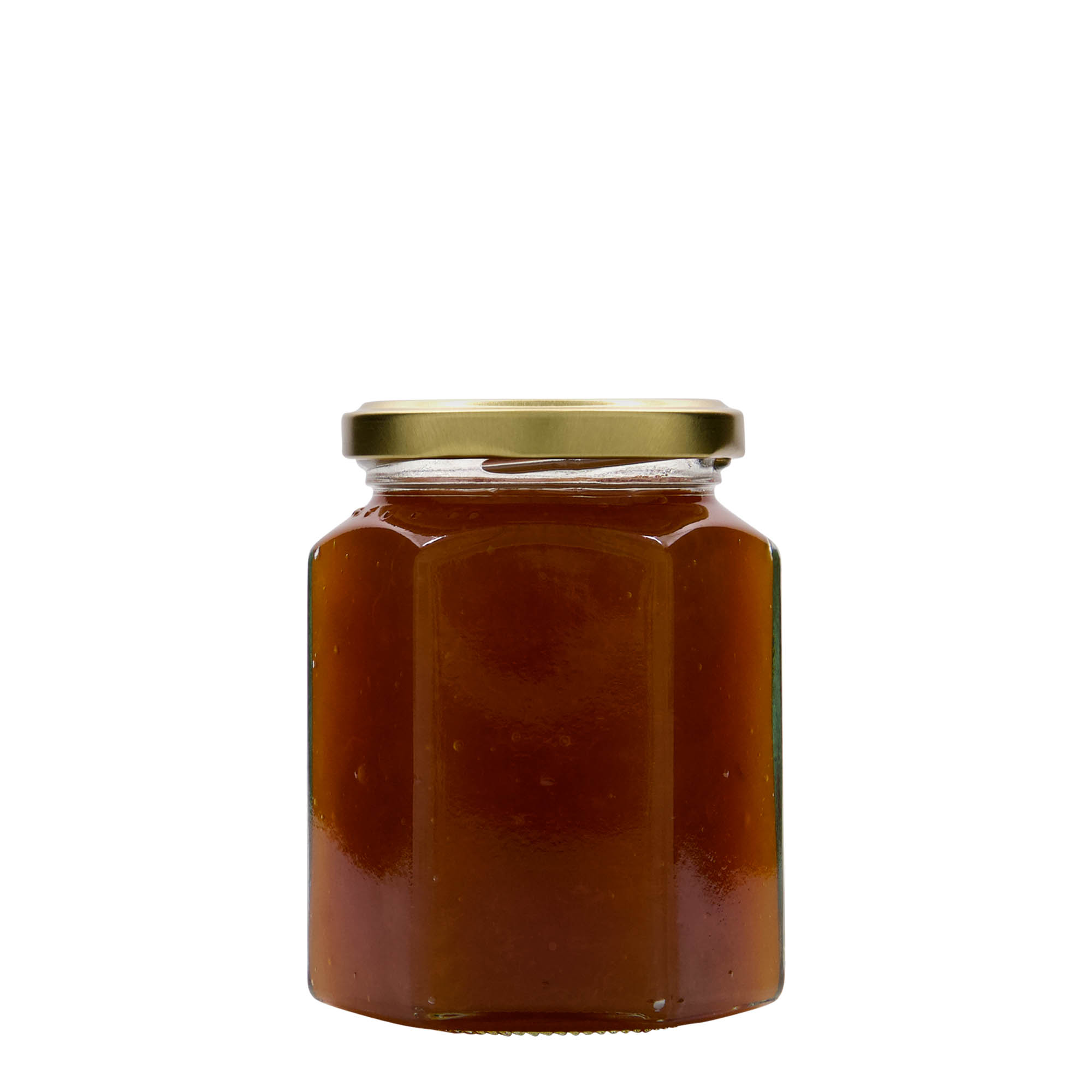 288 мл шестоъгълна стъклена бутилка, отвор: Twist-Off (TO 63) 288 мл шестоъгълна стъклена бутилка, отвор: Twist-Off (TO 63)