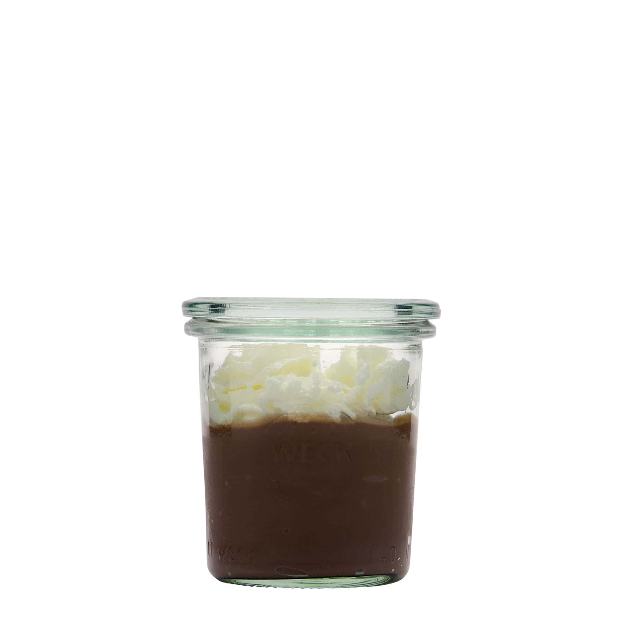 140 мл стъклен буркан WECK със заоблен ръб на отвора