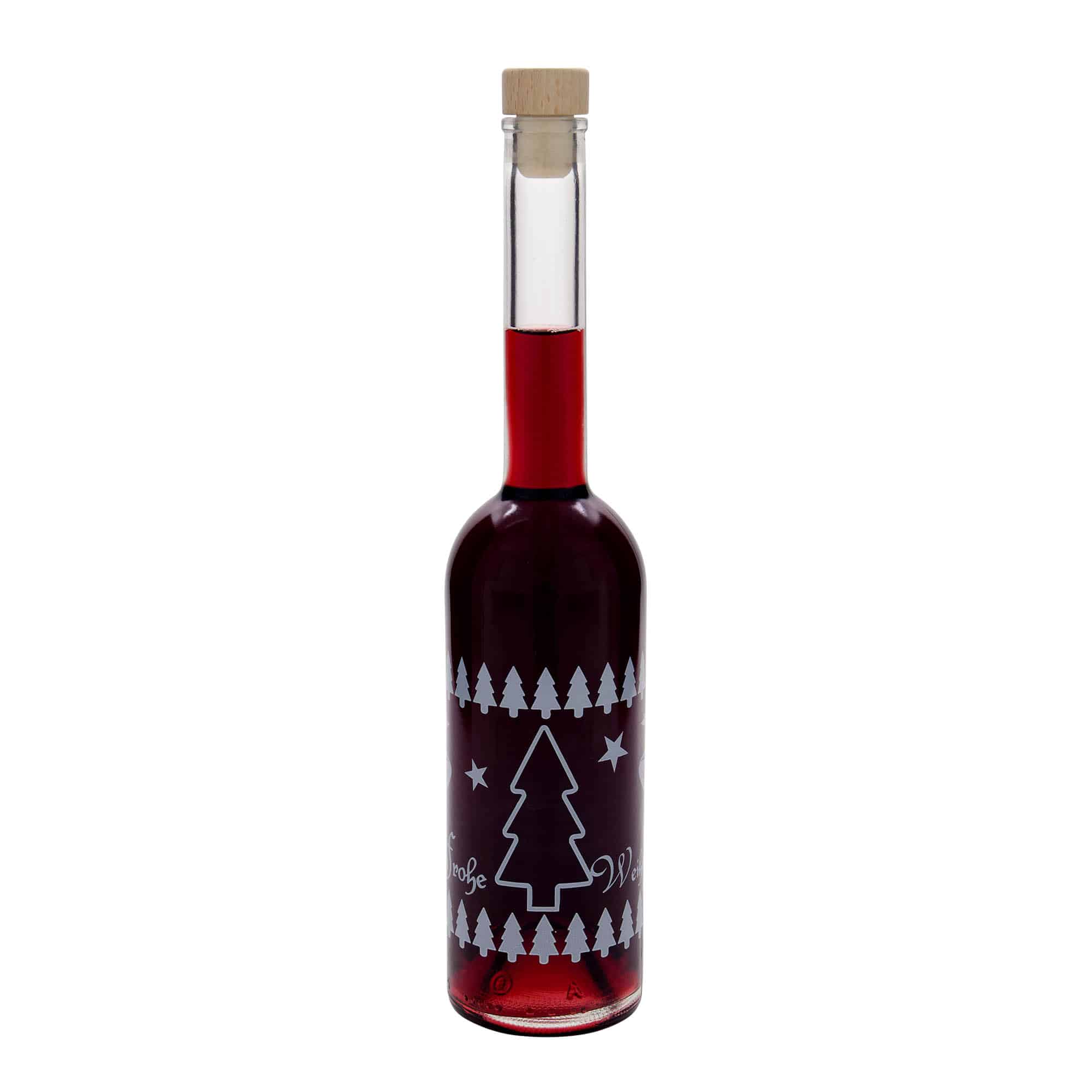 500 ml стъклена бутилка „Опера“, мотив: Класическа Коледа, затваряне: коркова тапа