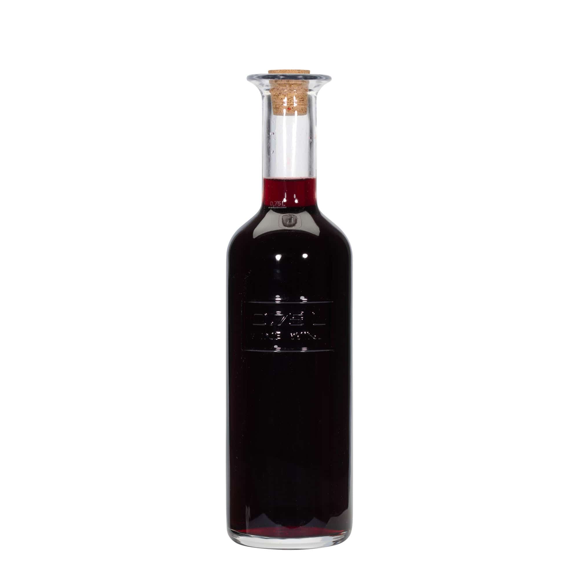 750 мл стъклена бутилка 'Optima Fine Wine', гърло: корк