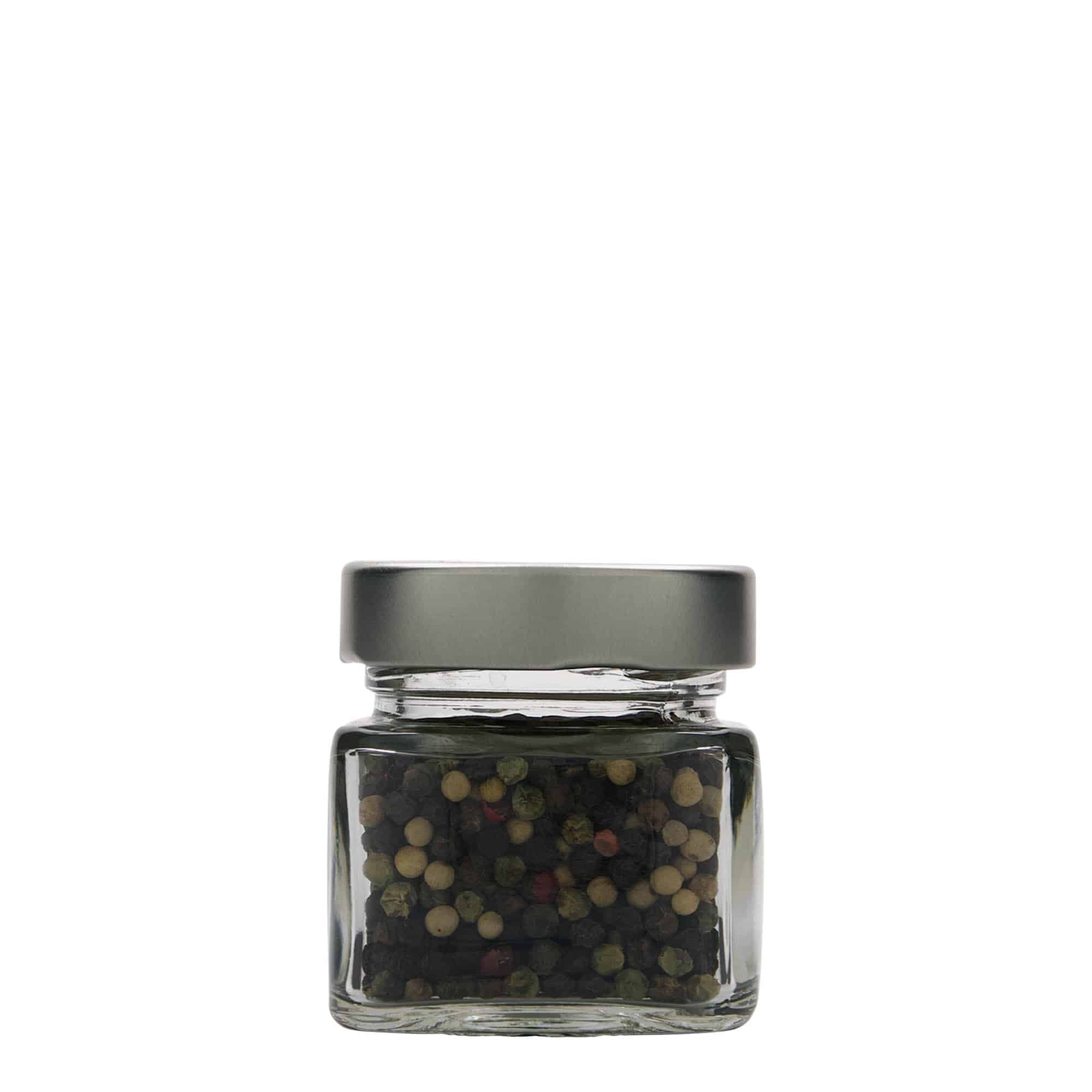 106 мл квадратна стъклена бутилка 'Ikarus', отвор: Deep-Twist-Off (DTO 58)