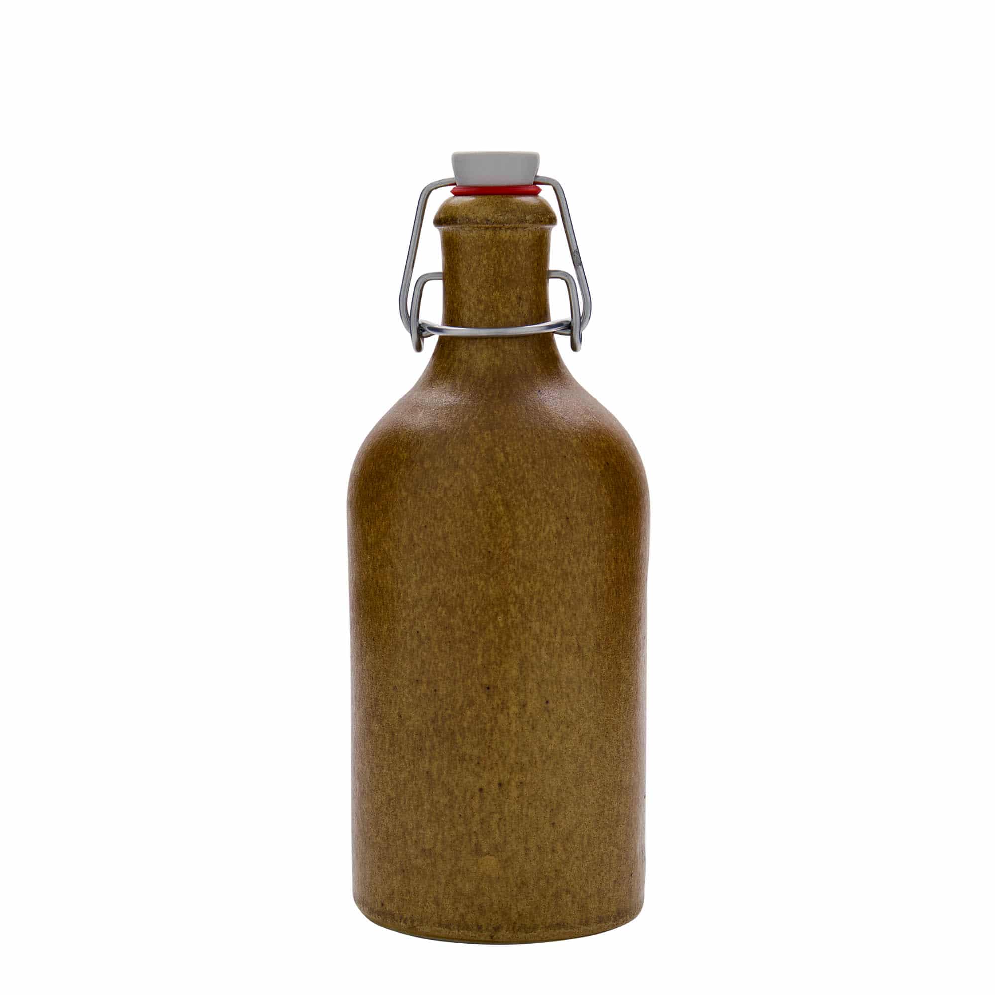 500 ml бутилка, каменна керамика, кафяво-кристална, затваряне: тапа с клипс