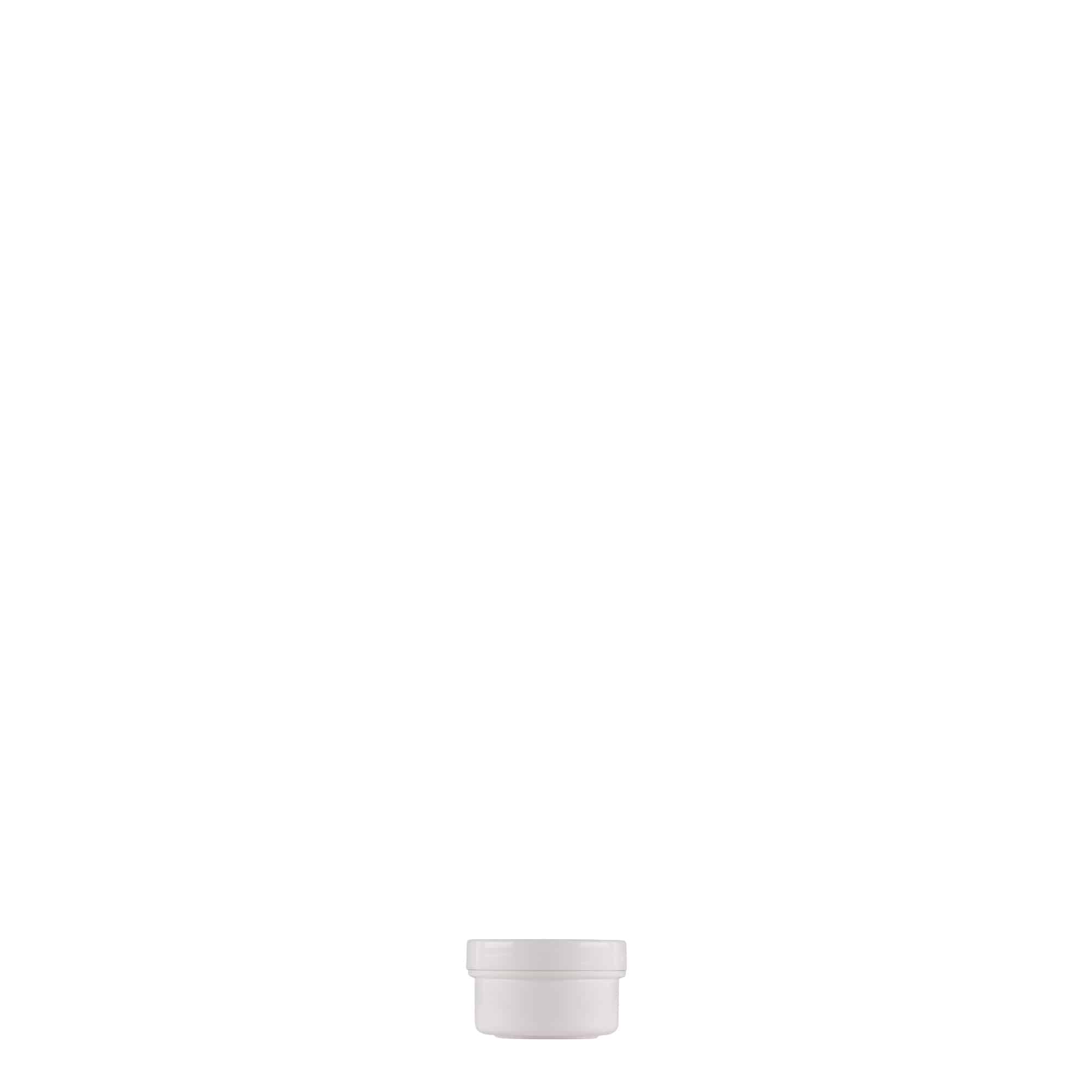 6 ml пластмасова кутия „White Line“, PP, бяла, затваряне: винтова капачка
