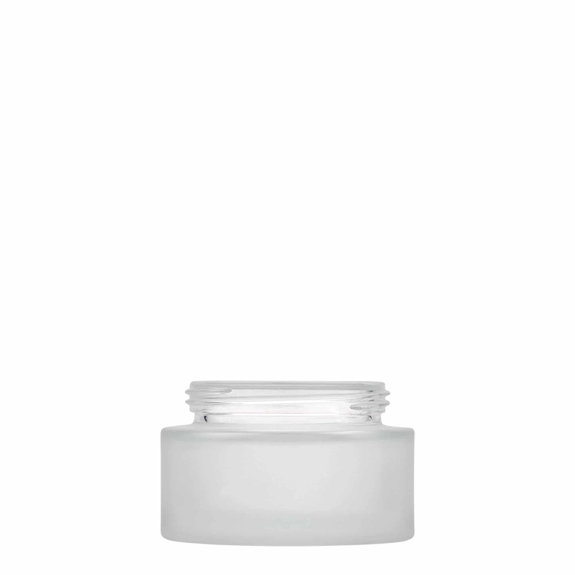 50 ml бурканче за козметични продукти „Platin Edition“, стъклено, със заскрежен ефект, затваряне: винтова капачка 50 ml бурканче за козметични продукти „Platin Edition“, стъклено, със заскрежен ефект, затваряне: винтова капачка