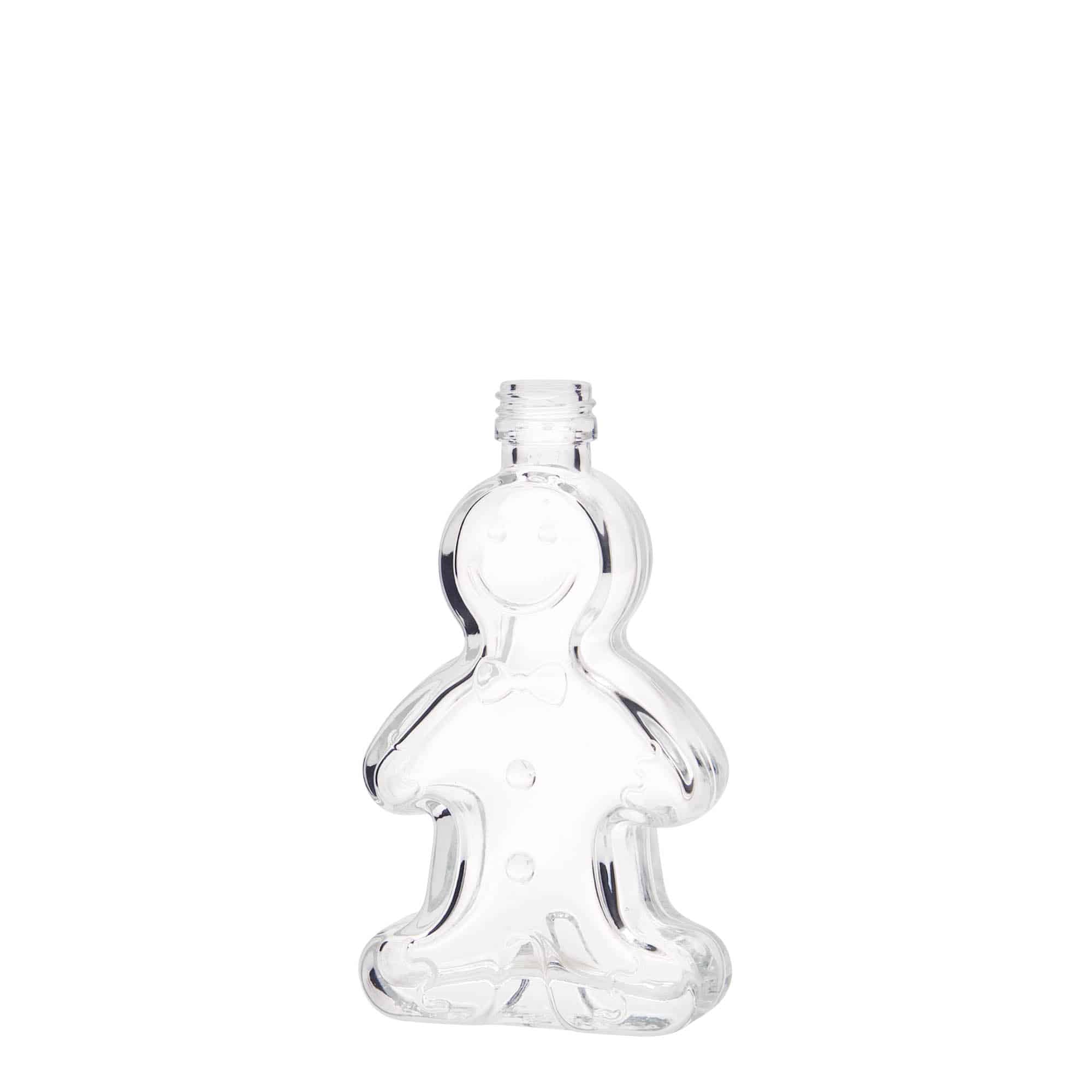 50 ml стъклена бутилка „Медено човече“, затваряне: капачка PP 18